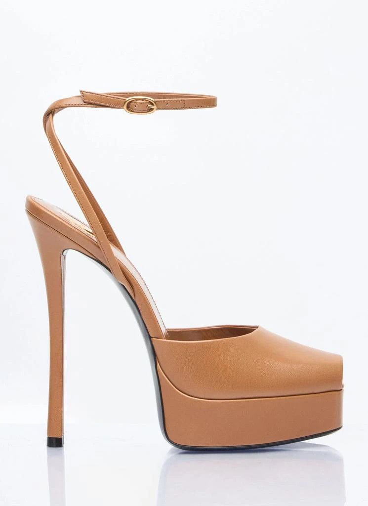 o1bcso1str0226 La Scandale Platform Sandals in Brown