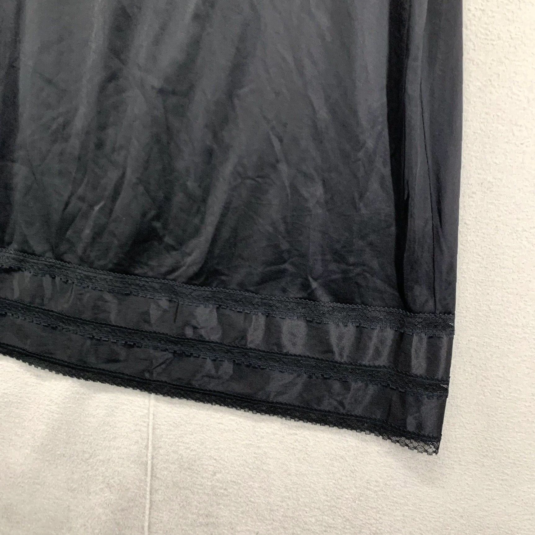 Vintage VINTAGE Kayser Black Nylon Slip Women’s Medium 28in Waist 1970s Retro Rockabilly Made in USA Size ONE SIZE - 5 Thumbnail