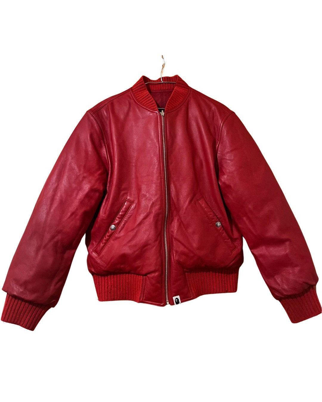 Bape 2000s A Bathing Ape Reversible Leather Puff Down Jacket Size US S / EU 44-46 / 1 - 1 Thumbnail