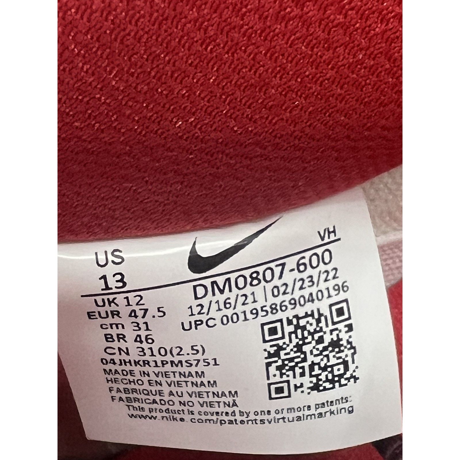 Nike Nike Dunk Low Pro Cherry 2022 Size 13 DM0807-600 Size US 13 / EU 46 - 7 Thumbnail