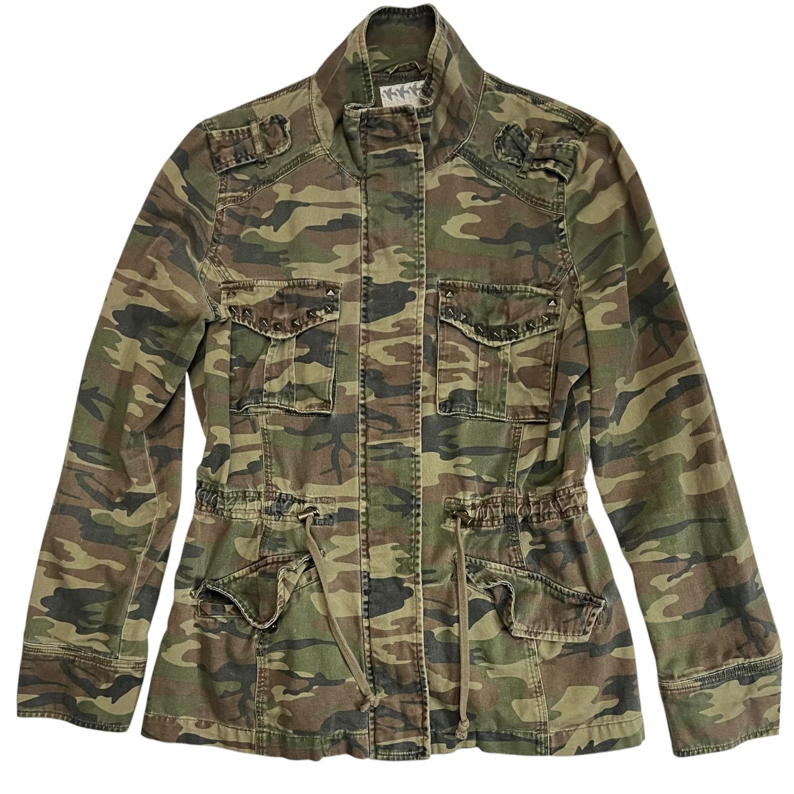 Other Women’s Camo Military Utility Jacket Studded Pockets Medium Size M / US 6-8 / IT 42-44 - 11 Thumbnail