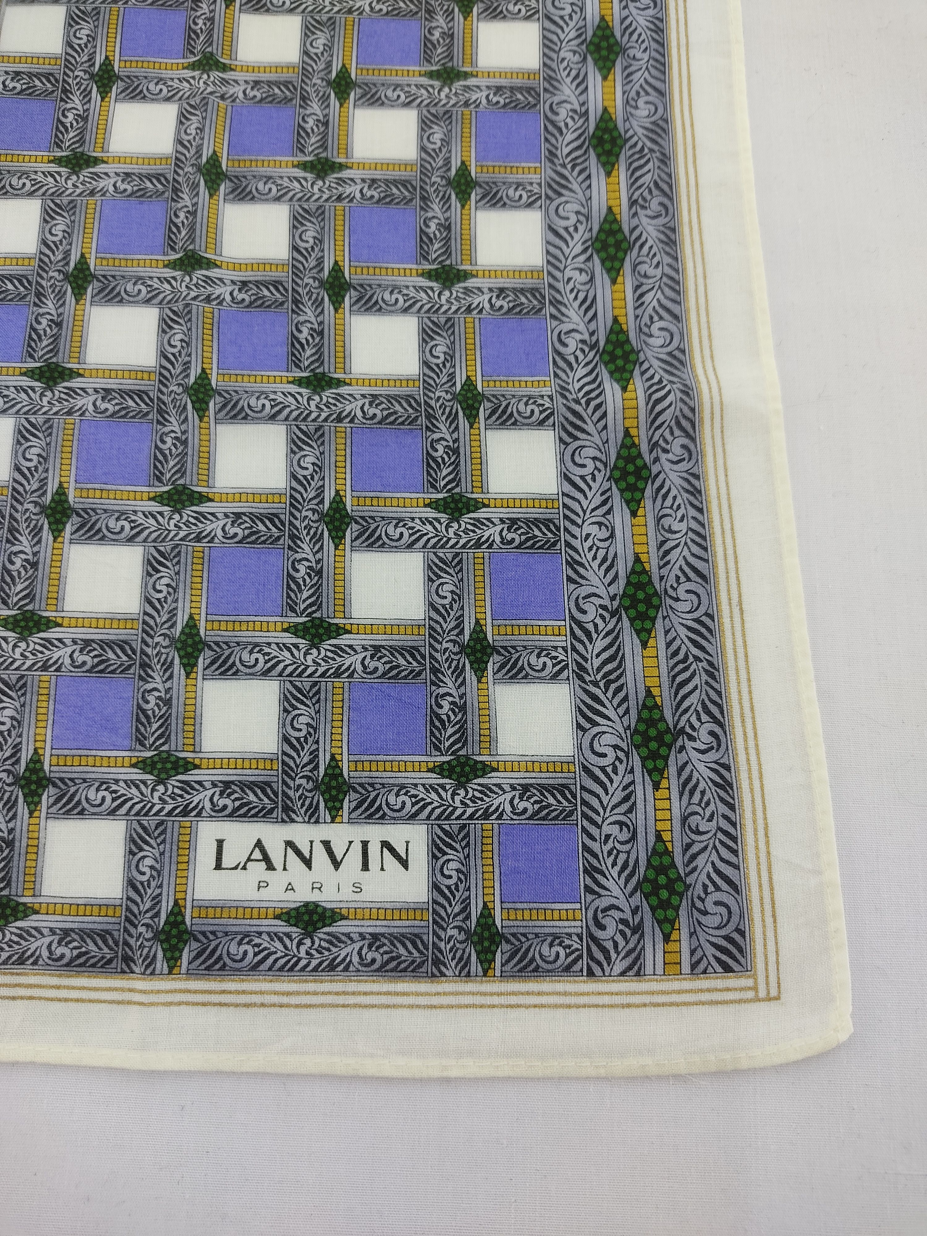 Lanvin × Vintage Vintage Lanvin Handkerchief / Neckwear / Bandana Size ONE SIZE - 4 Thumbnail