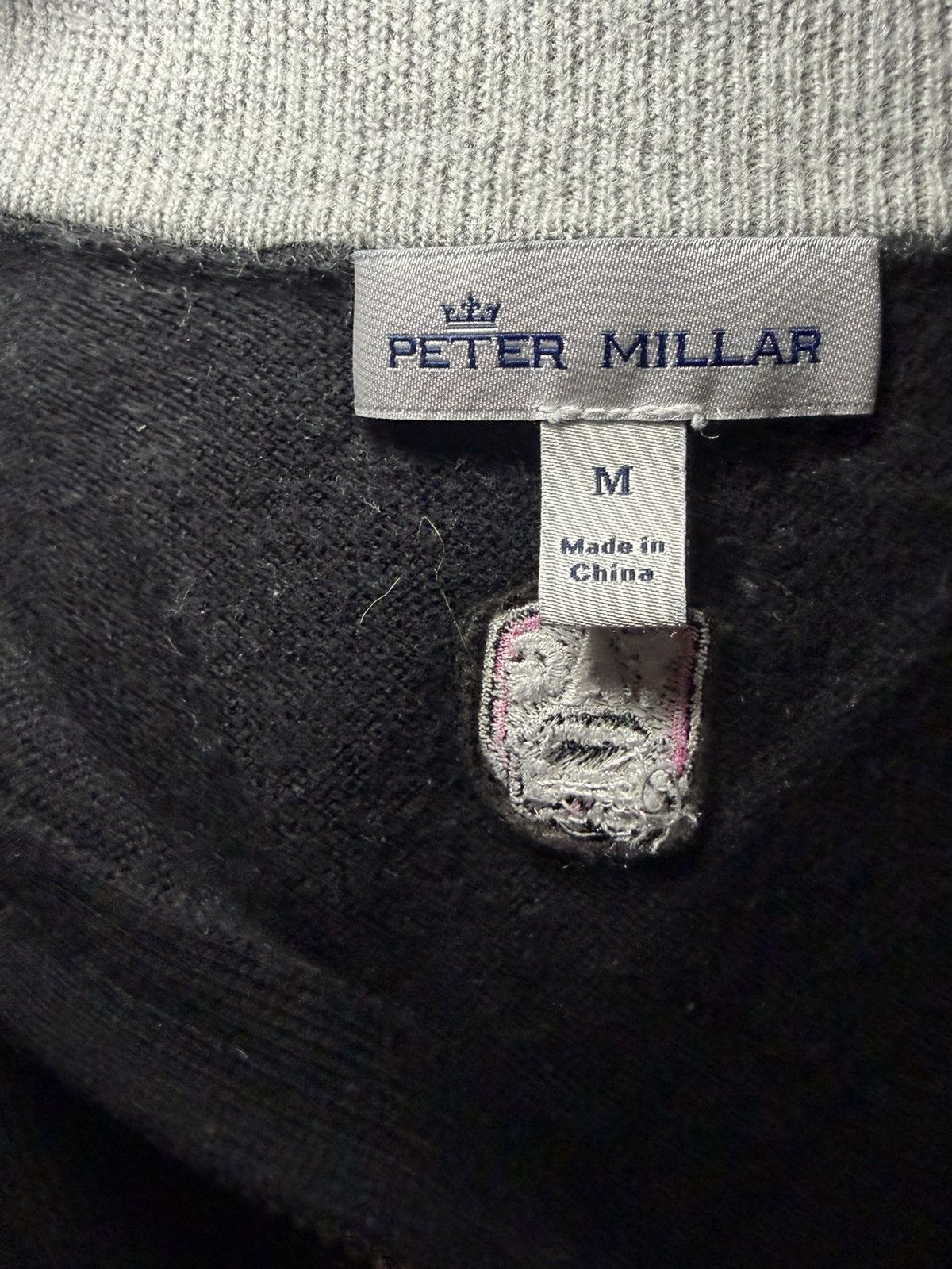 Peter Millar Peter Milar Merino Wool Silk Blend Black 1/4 Zip Medium Size US M / EU 48-50 / 2 - 6 Thumbnail