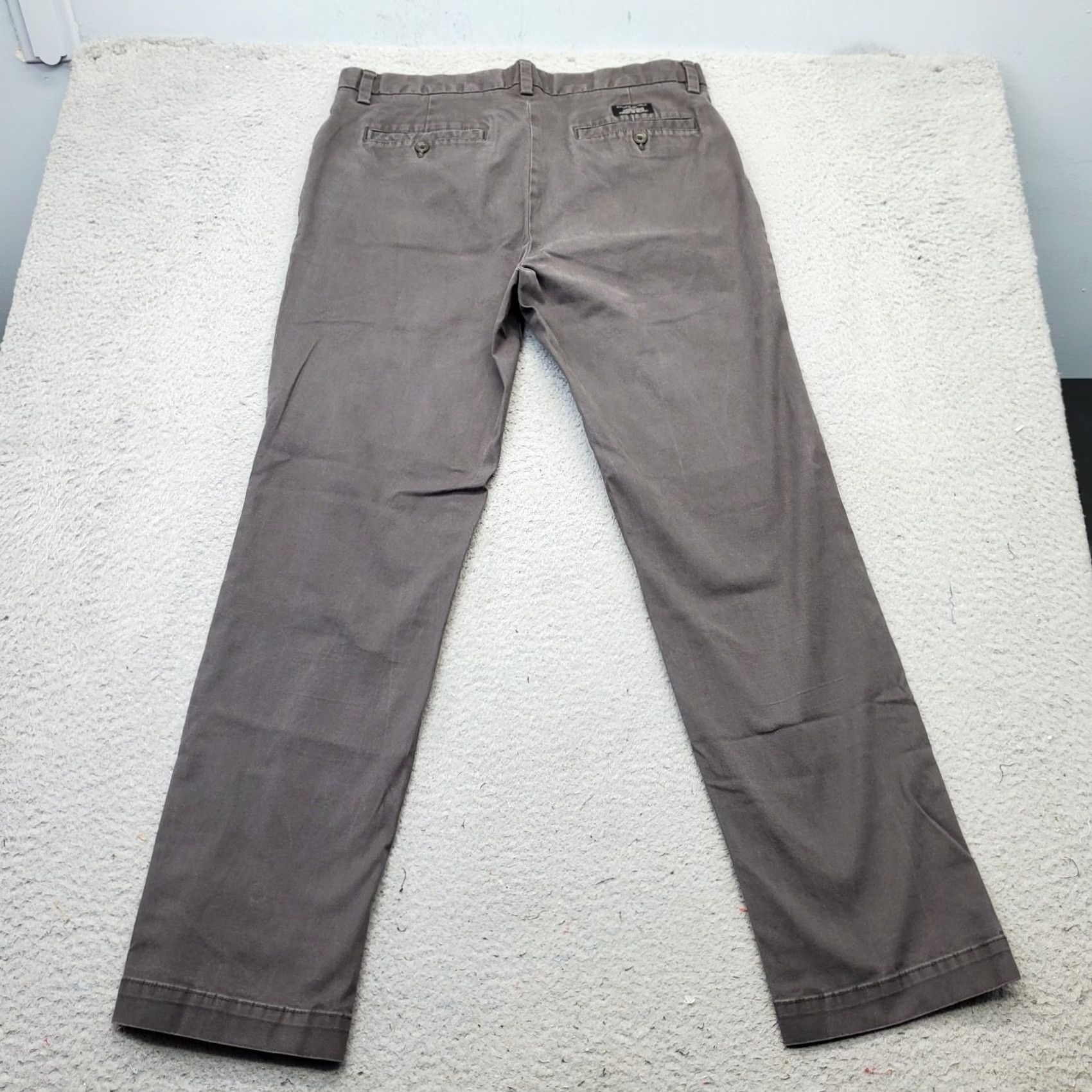 Banana Republic Banana Republic Mens Chino Pants 33x32 Gray Flat Front Slash Pocket Straight Leg Shirt? Size US 33 - 2 Thumbnail