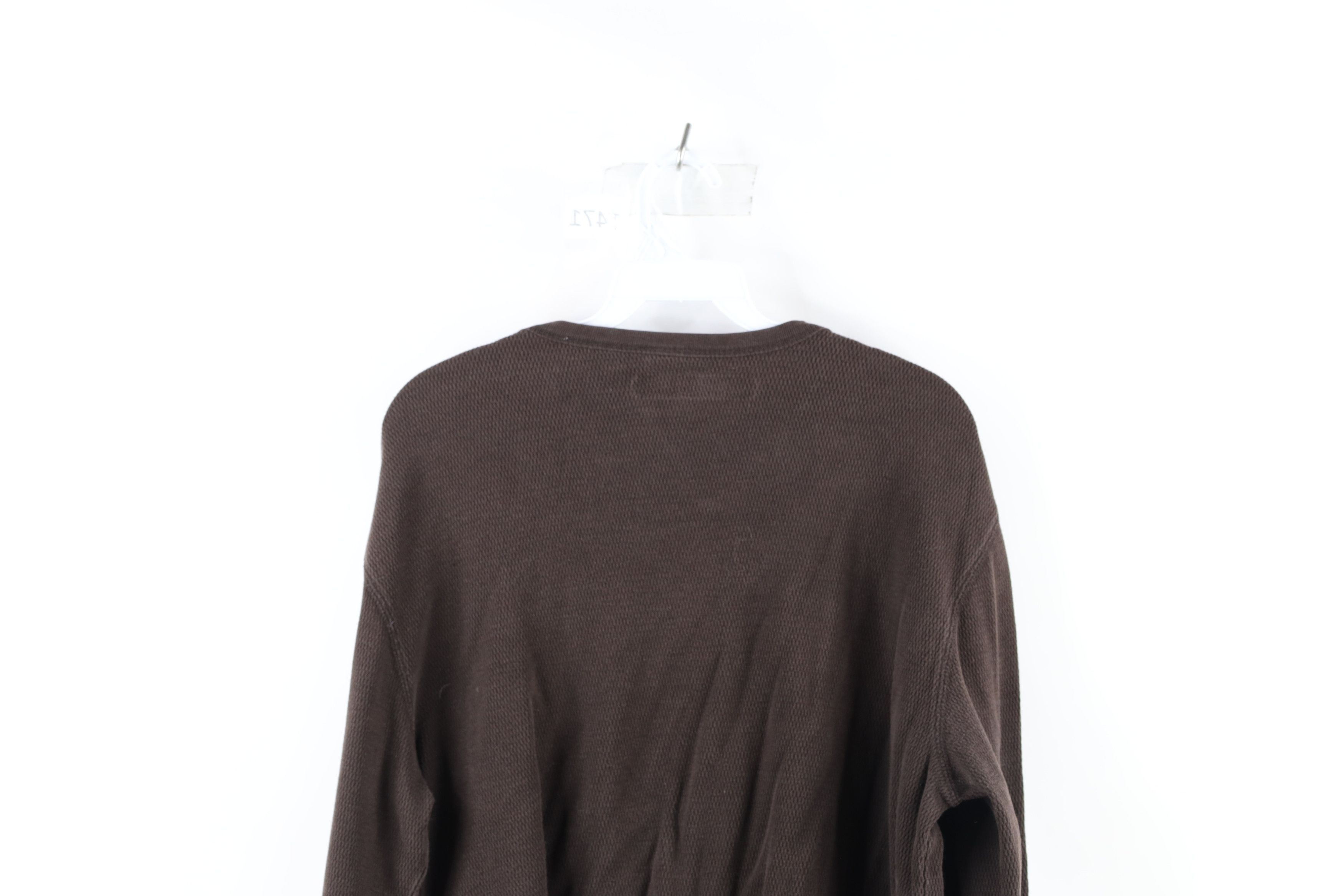 Gap × Vintage Vintage Gap Thermal Waffle Knit Long Sleeve T-Shirt Brown Size US L / EU 52-54 / 3 - 6 Thumbnail