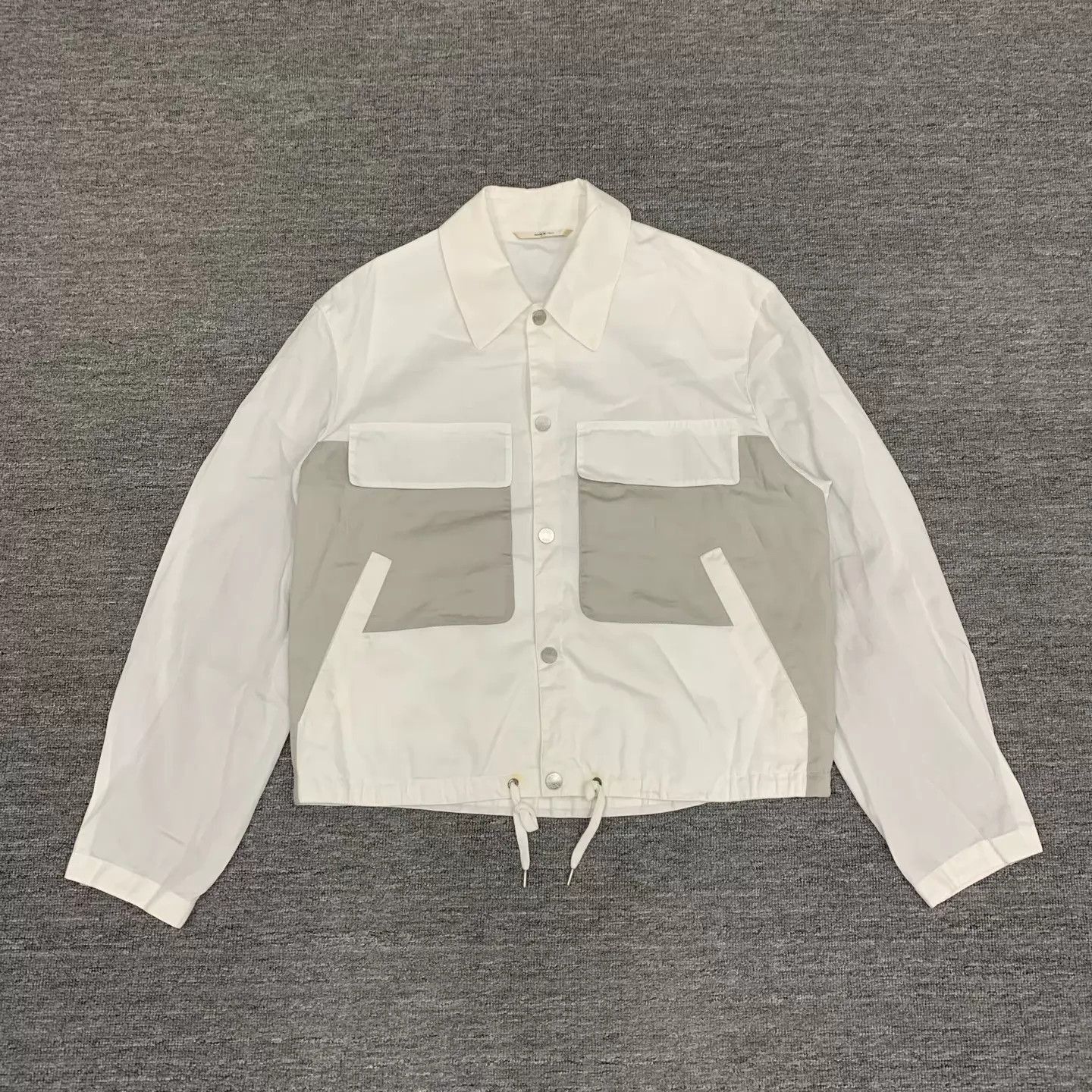Hermes White Lightweight Jacket with Contrast Panels Size US L / EU 52-54 / 3 - 1 Thumbnail