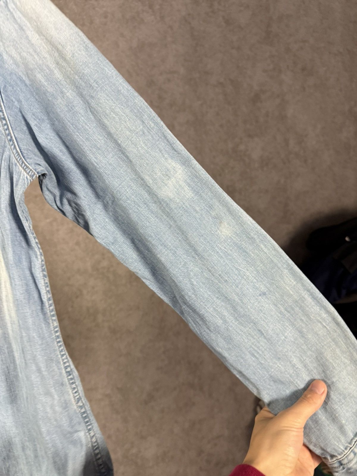 Allsaints Allsaints designer distressed denim shirt Size US S / EU 44-46 / 1 - 10 Thumbnail
