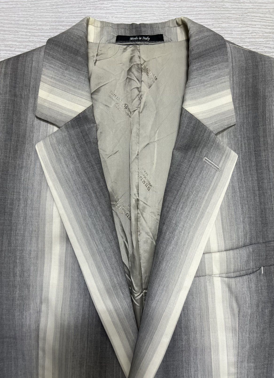 Maison Margiela Maison Margiela - S/S 13’ - Vertical Striped Blazer Size 46S - 8 Thumbnail