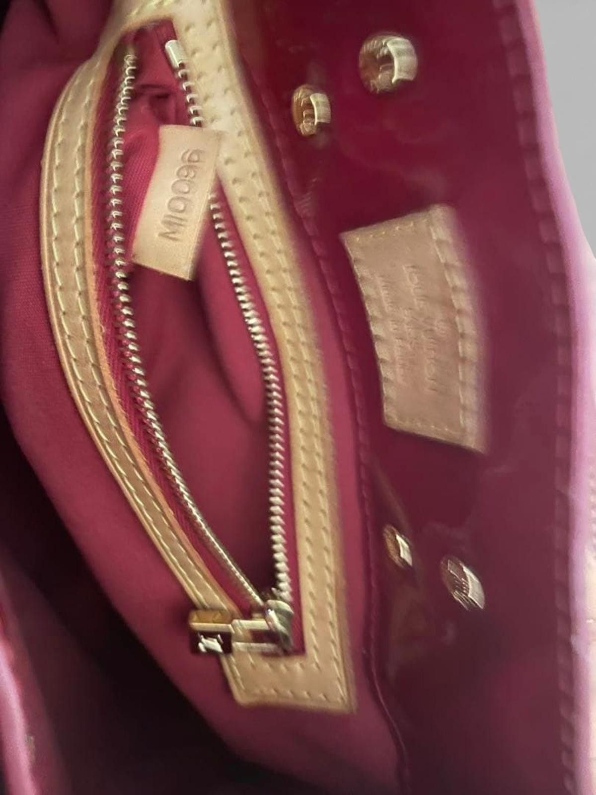 Louis Vuitton Louis Vuitton - Vernis Leather Red Tote Bag Size ONE SIZE - 6 Thumbnail