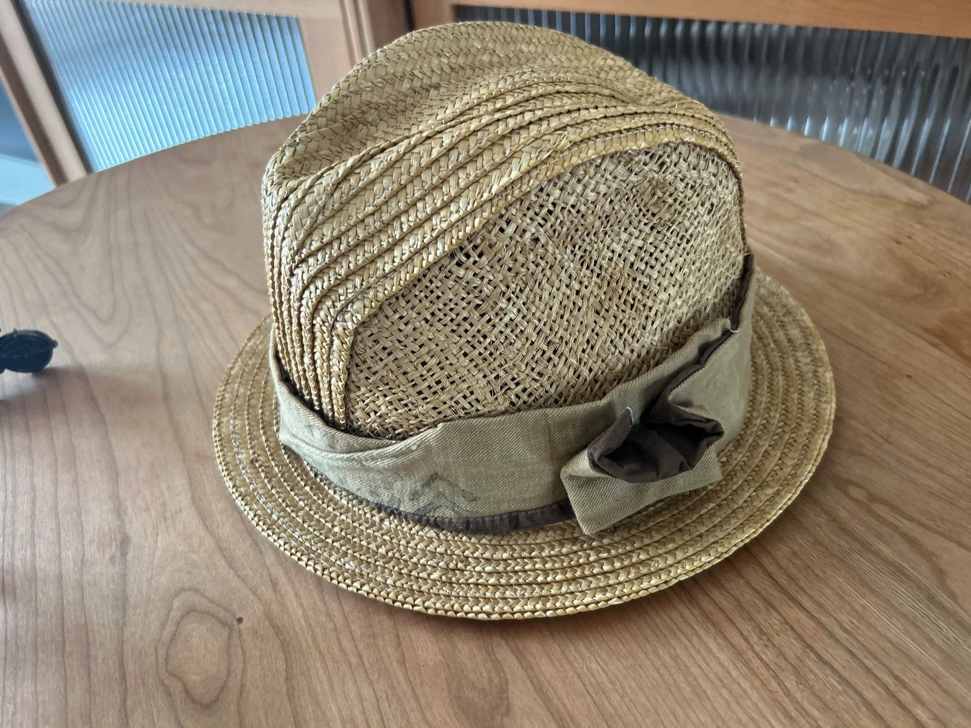 Kapital stylish woven straw hat with ribbon Size ONE SIZE - 1 Thumbnail
