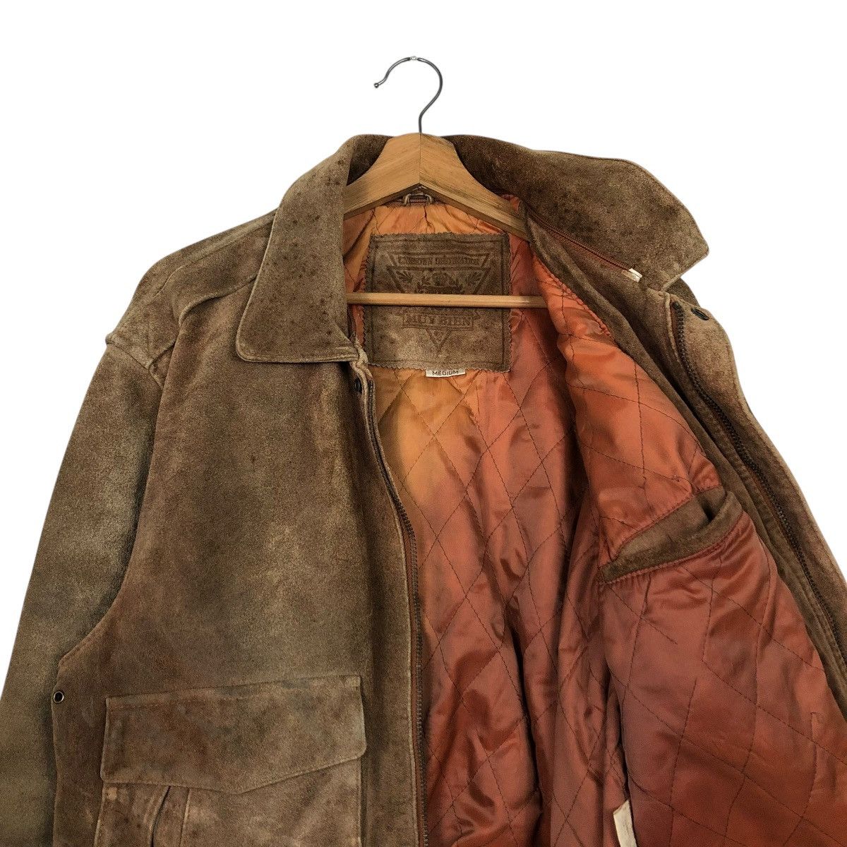 Japanese Brand 🔥VINTAGE GENUINE LEATHER BOMBER JACKET MUV BIRN ISSEY MIYAKE Size US M / EU 48-50 / 2 - 14 Thumbnail