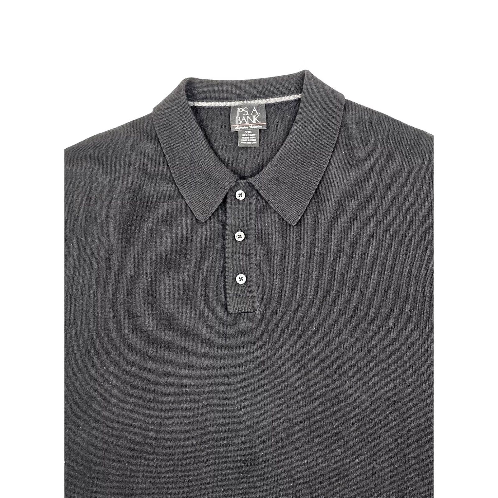 Jos. A. Bank Jos A Banks 100% Italian Merino Wool Knit Henley Pullover Sweater Men 2XL Black Size US XXL / EU 58 / 5 - 2 Thumbnail