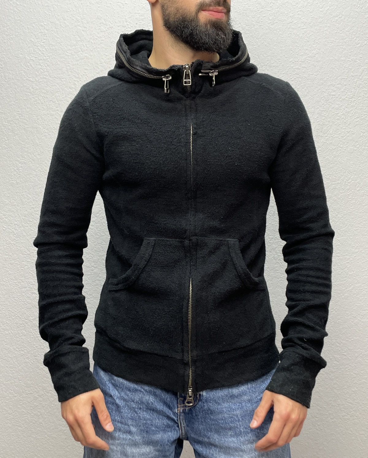 Japanese Brand Vintage Midas Rick Owens Vibe y2k Style Black Zip Hoodie Size US M / EU 48-50 / 2 - 7 Thumbnail