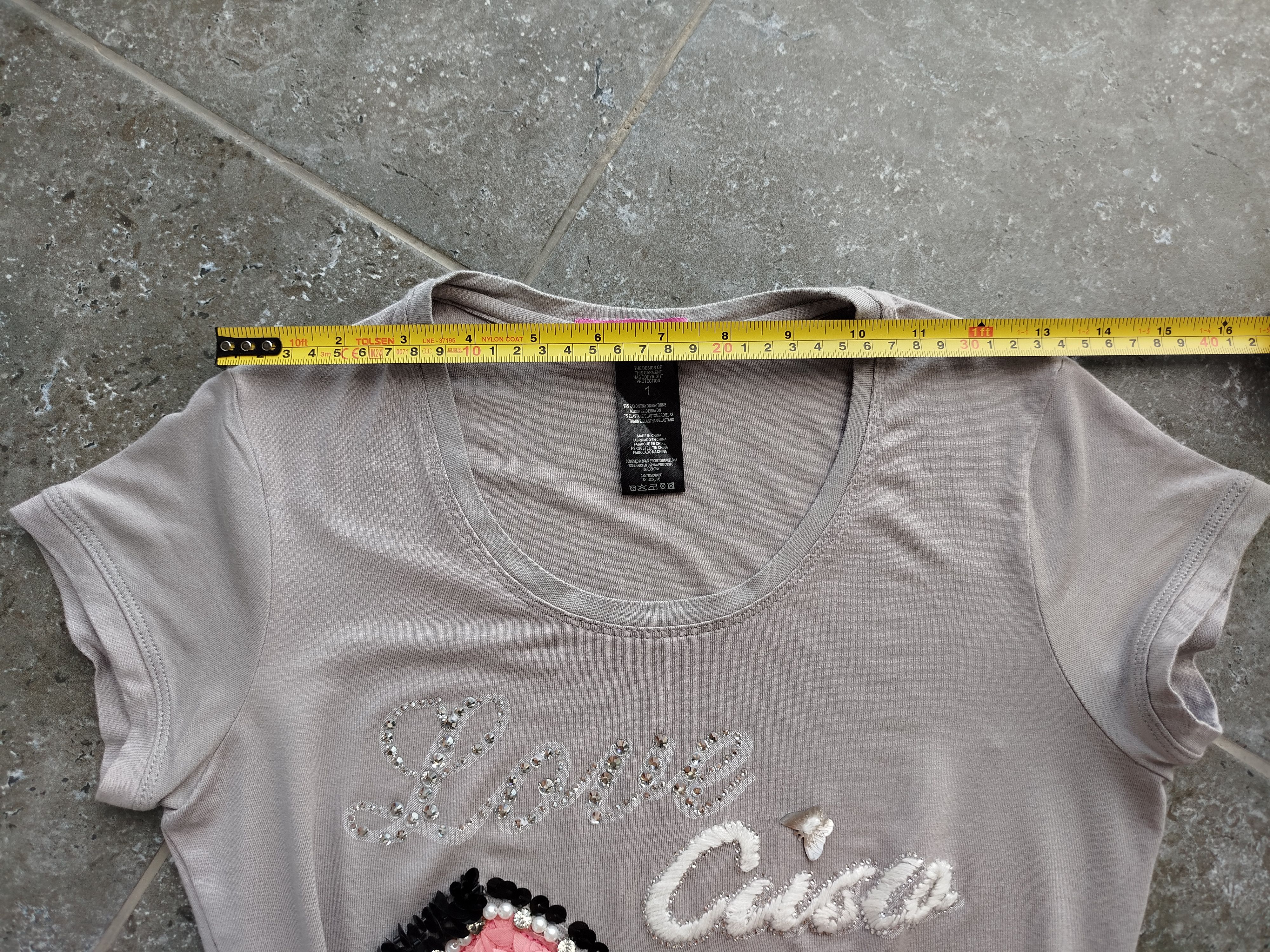 Custo Barcelona Top Short Sleeve Embroidery Roses Shoe Size 1/S Size S / US 4 / IT 40 - 9 Thumbnail