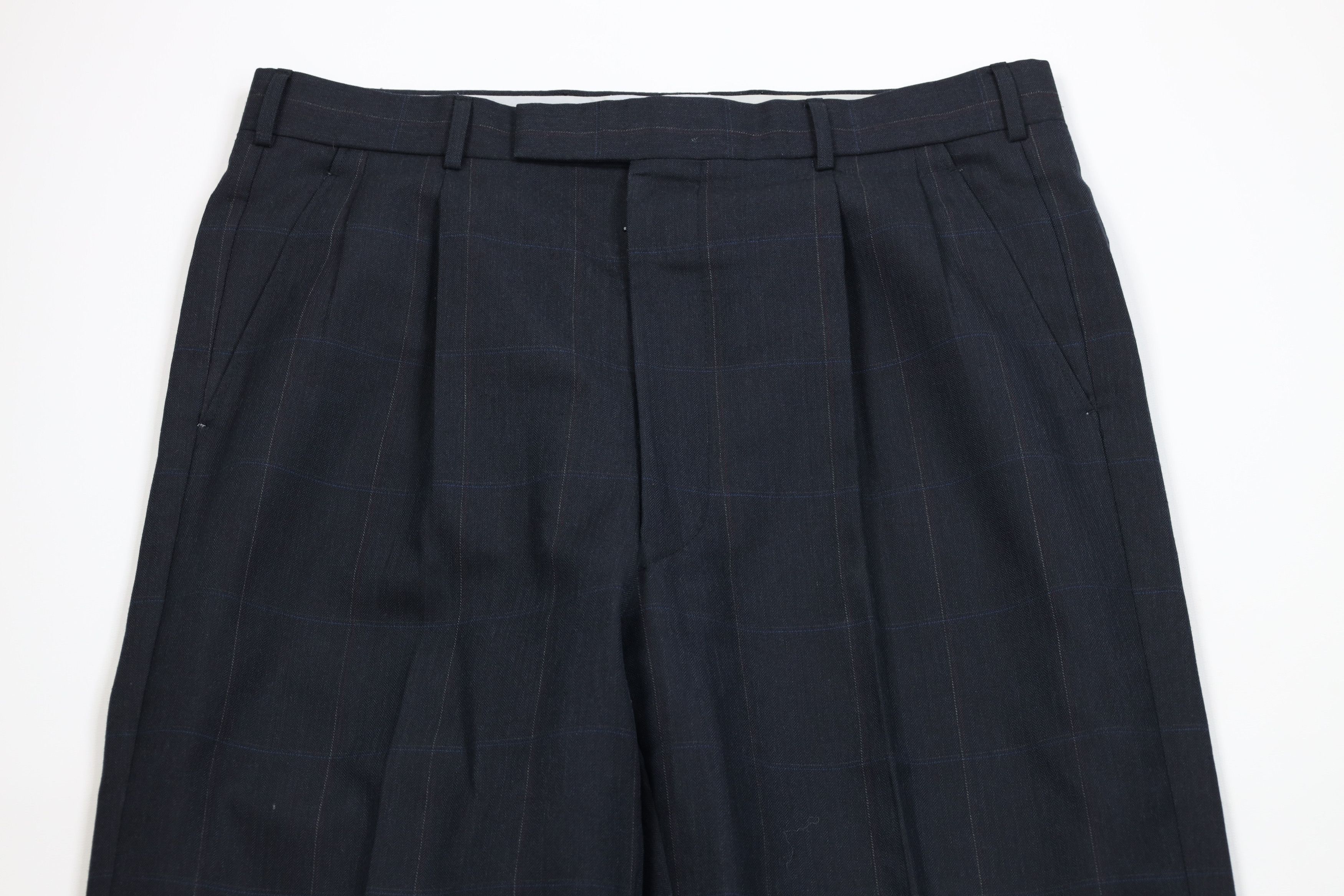 Vintage Vintage 70s Streetwear Herringbone Wide Leg Chino Pants Size US 34 / EU 50 - 2 Thumbnail
