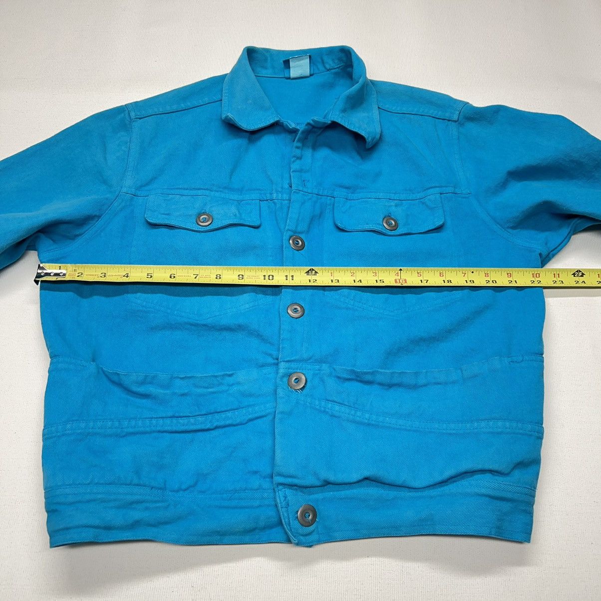 Vintage VTG Garron Jean Jacket Blue Denim Button Dyed Washed Y2K Size M / US 6-8 / IT 42-44 - 20 Thumbnail