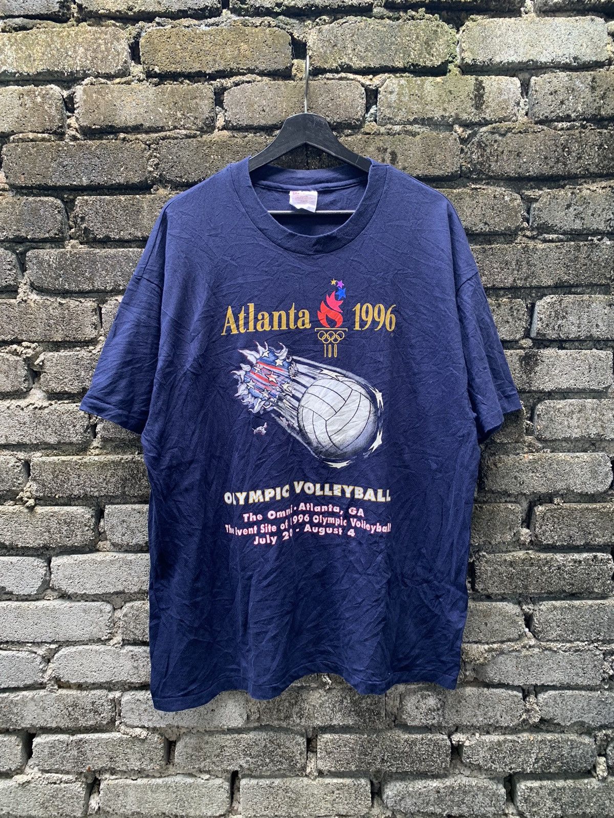 USA Olympics Vintage 90s Atlanta 1996 Olympic Volleyball Made In Usa Size US XL / EU 56 / 4 - 1 Thumbnail