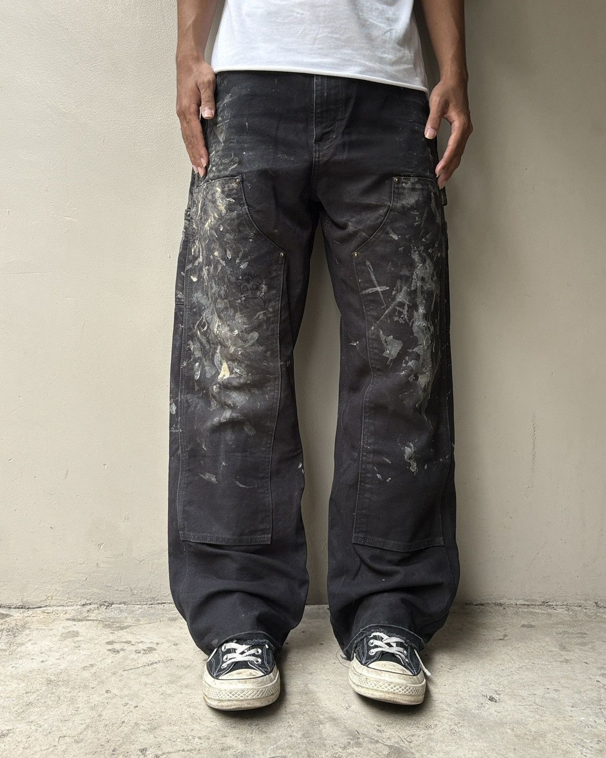 Carhartt Faded Black Painters Carhartt Double Knee Pants Size US 31 - 1 Thumbnail