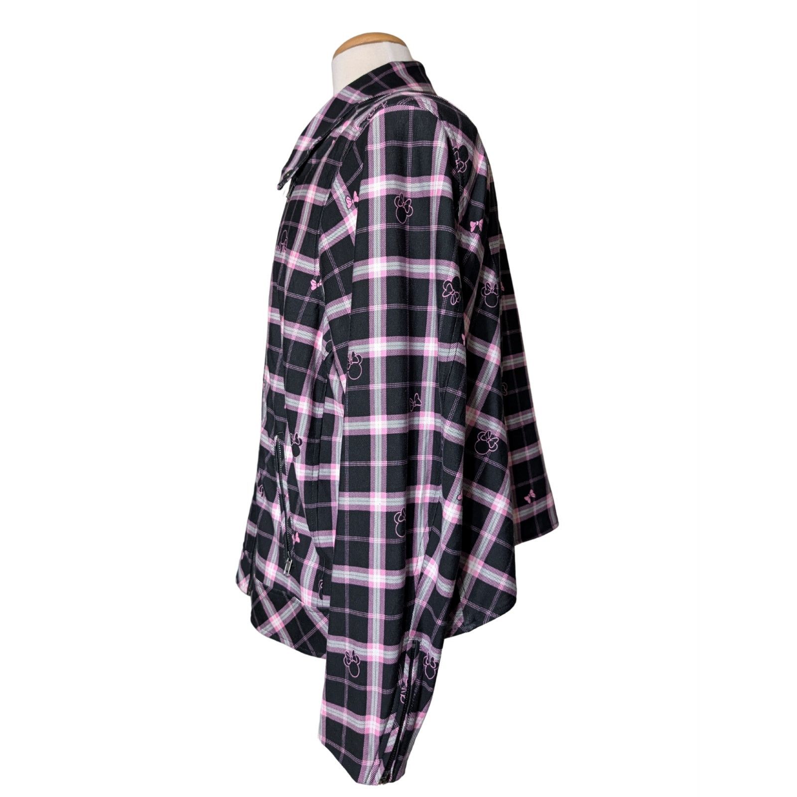 Disney Torrid x Disney Minnie Mouse Ponte Moto Jacket Women 4 USED Size S / US 4 / IT 40 - 2 Thumbnail