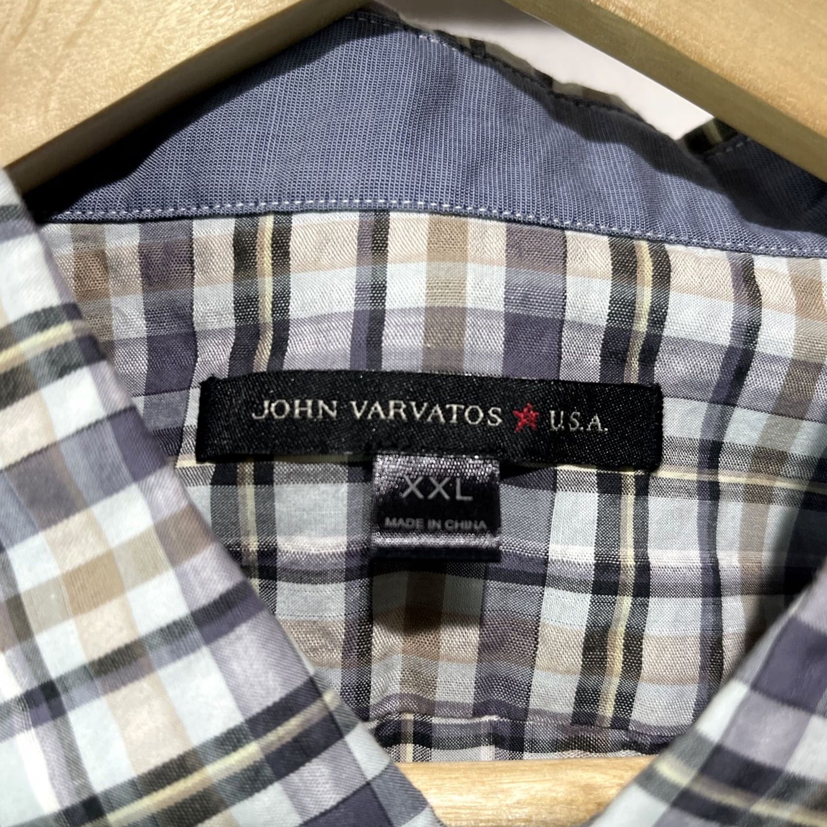 John Varvatos John Varvatos Shirt Mens 2XL XXL Purple Button Down Checked Long Sleeve Pocket Size US XXL / EU 58 / 5 - 4 Thumbnail