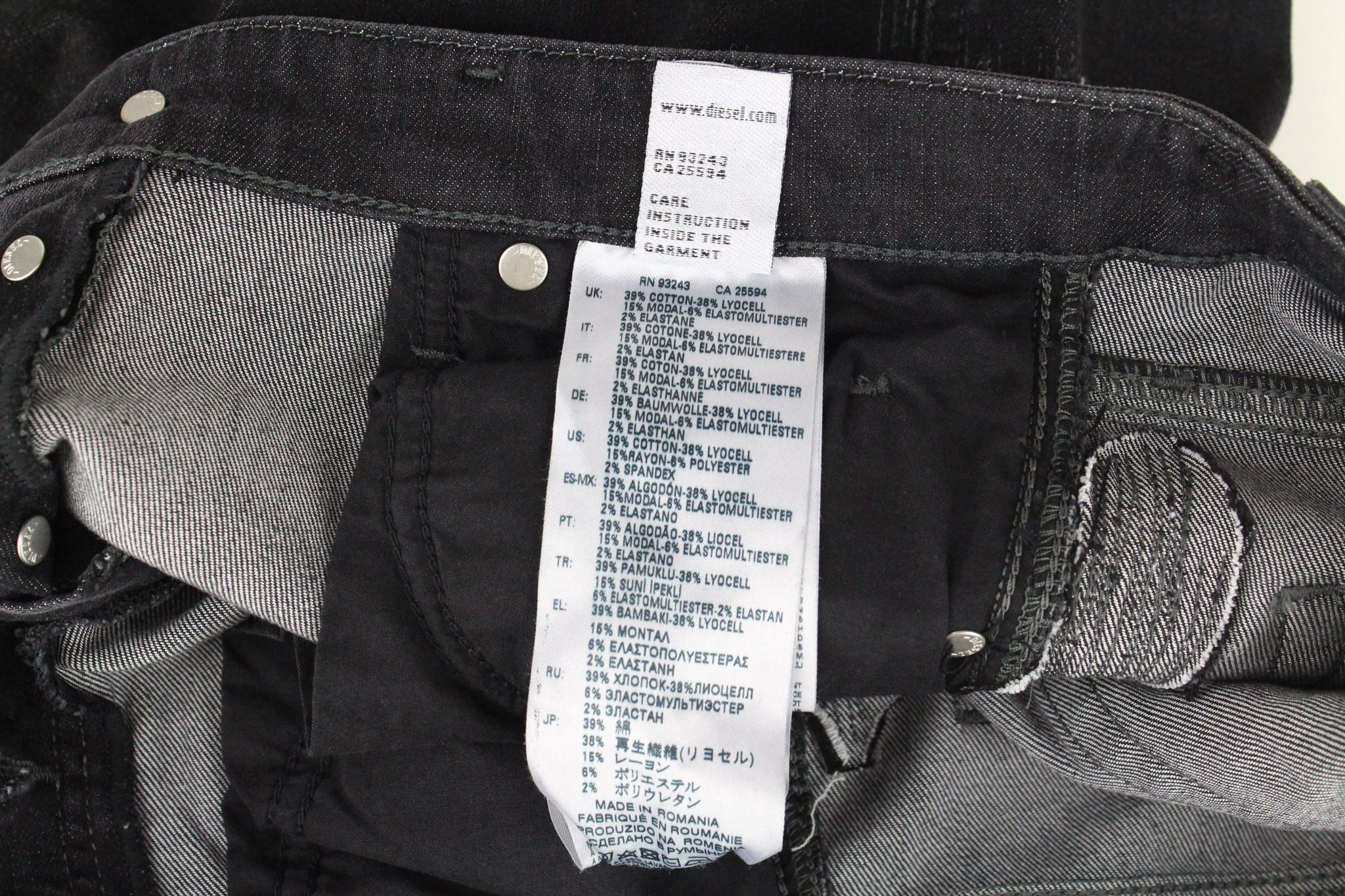 Diesel BABHILA 084YT W24/L32 Grey Distress Girls Jeans 71179 Size 24" / US 00 / IT 34 - 10 Thumbnail