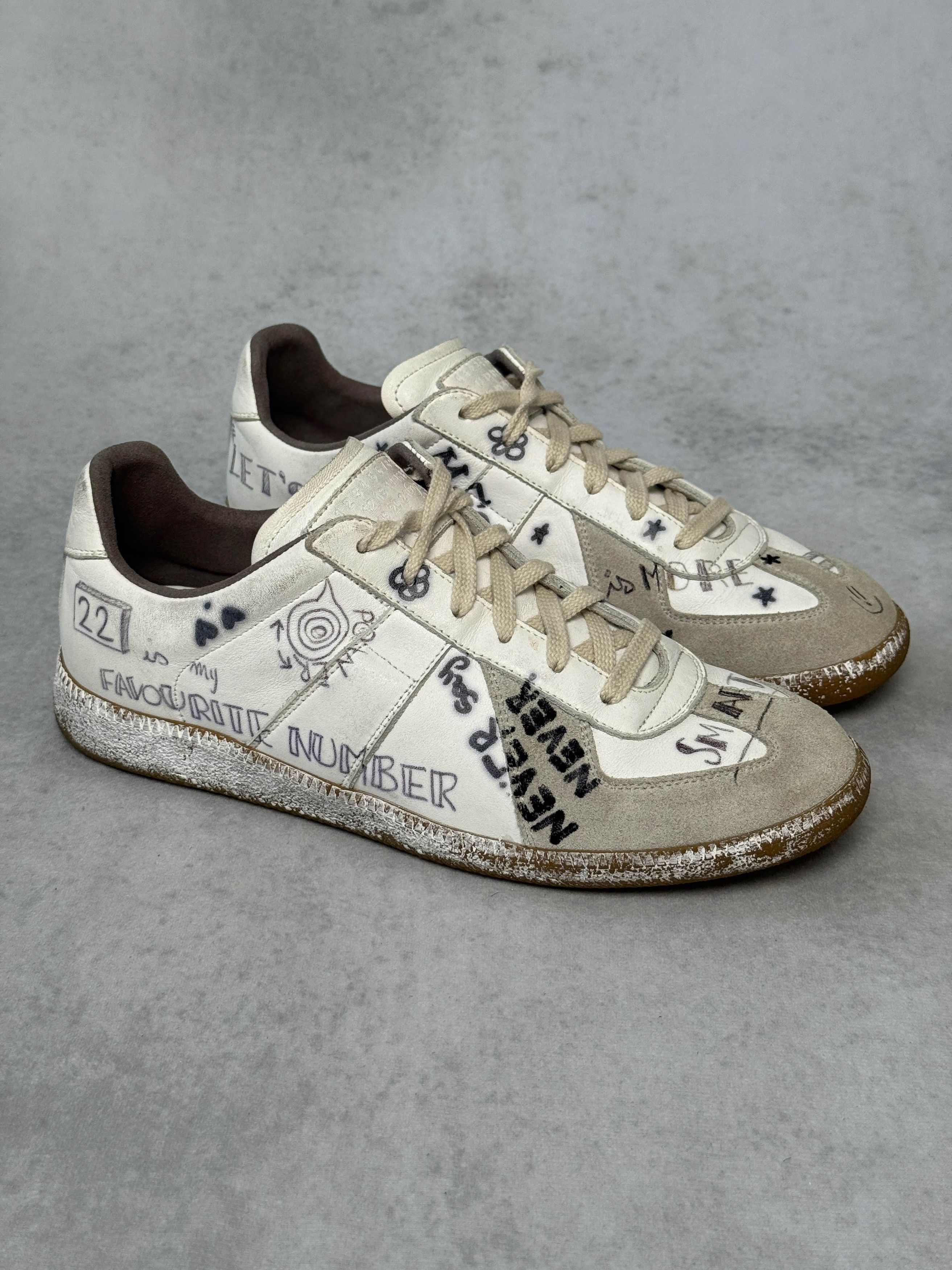 Maison Margiela Maison Margiela GATs 'Vintage Graffiti' Size US 7 / EU 40 - 1 Thumbnail