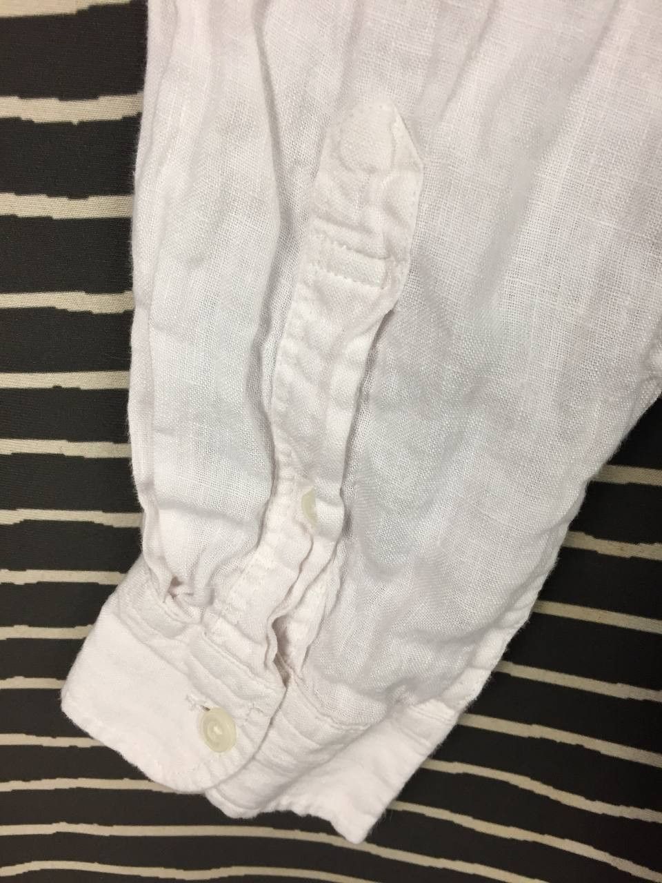 Japanese Brand Topvalu Japanese Brand French Linen Mandarin Collar Shirt Size US L / EU 52-54 / 3 - 13 Thumbnail