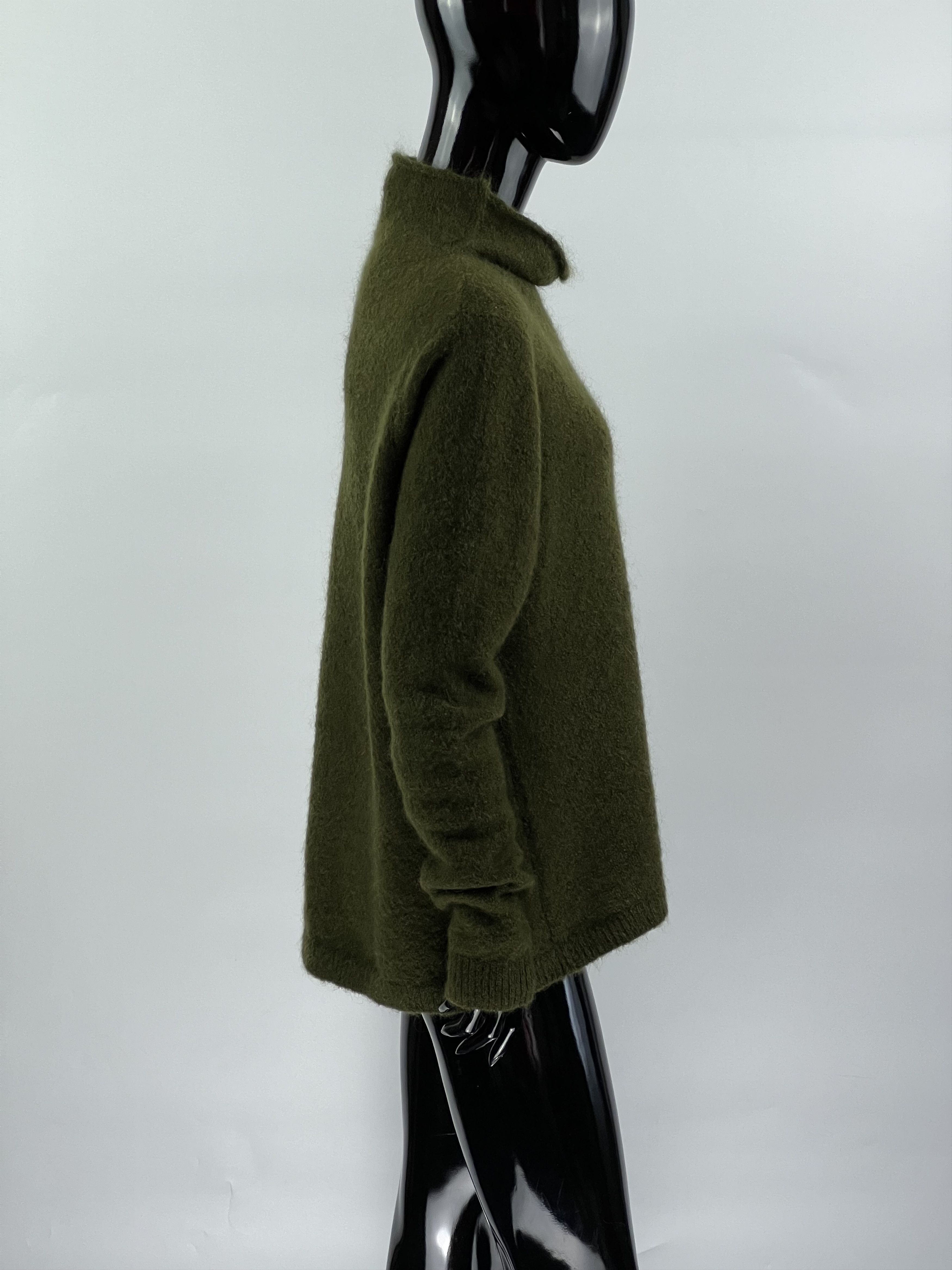 Gestuz Gestuz Women's Green Wool Mohair Turtleneck Sweater Size L Size L / US 10 / IT 46 - 2 Thumbnail