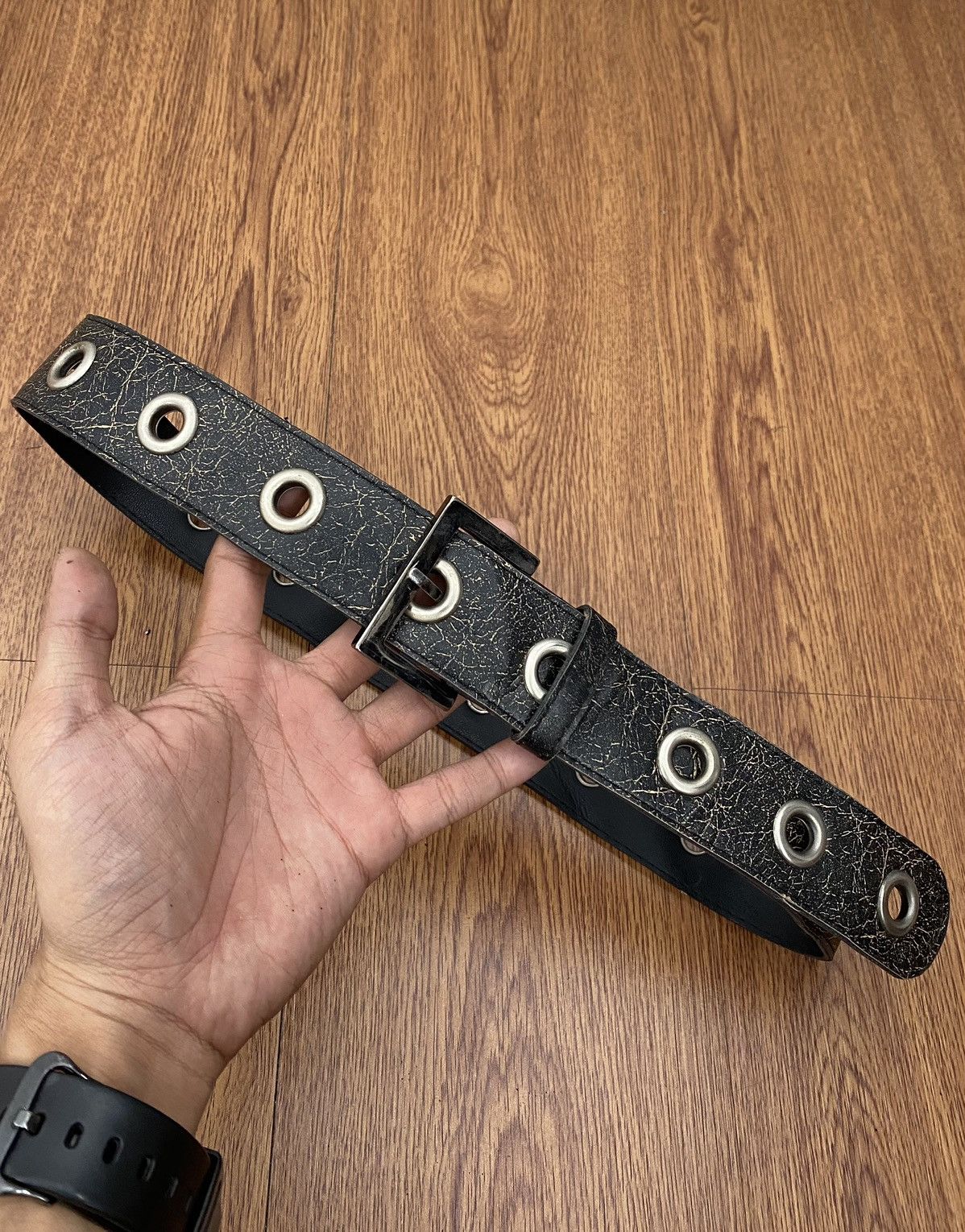 If Six Was Nine × Japanese Brand × Le Grande Bleu (L.G.B.) Black ringer belt Size ONE SIZE - 3 Thumbnail
