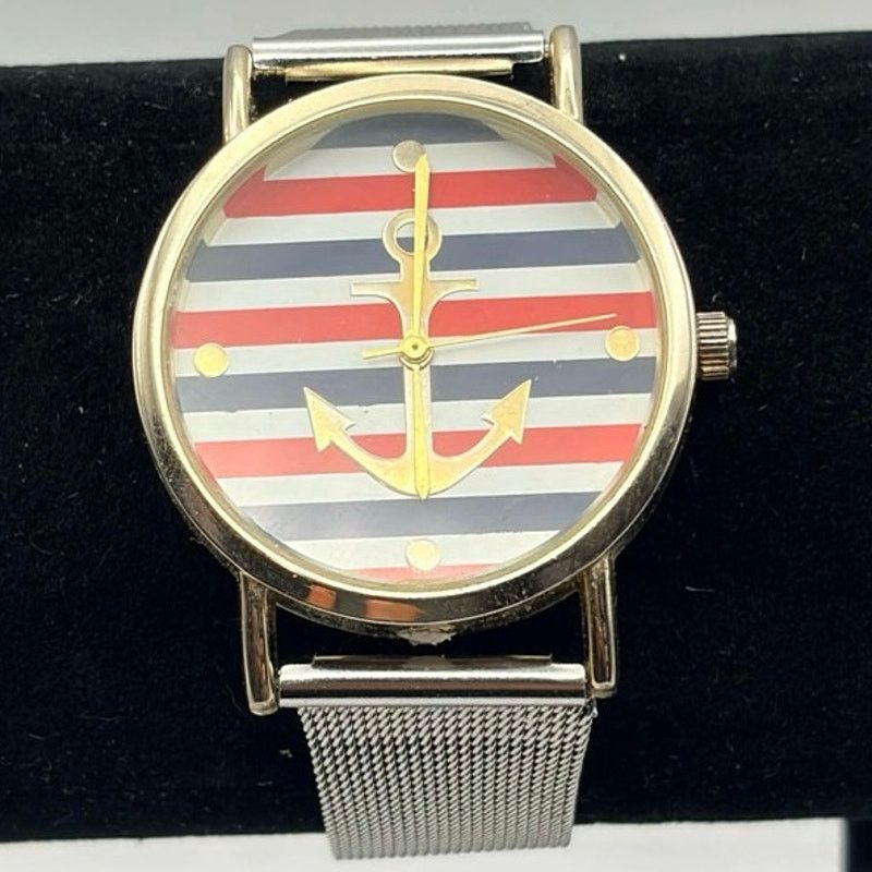 Other Silver & Blue Anchor Men’s Watch Size ONE SIZE - 1 Thumbnail