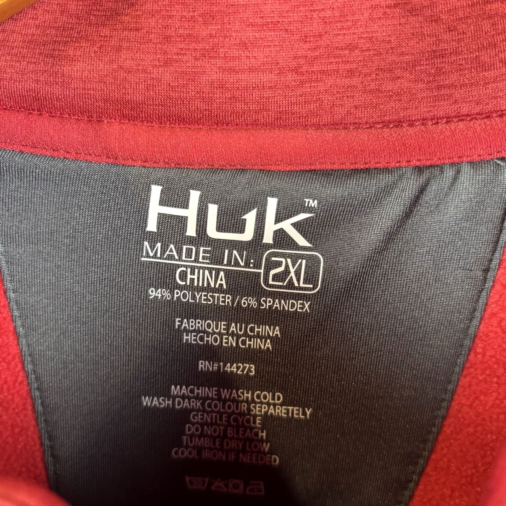 Vintage Huk Vest Mens 2XL Red Full Zip Pockets Outdoor Windbreaker Stretch Casual Travel Size US XXL / EU 58 / 5 - 3 Thumbnail