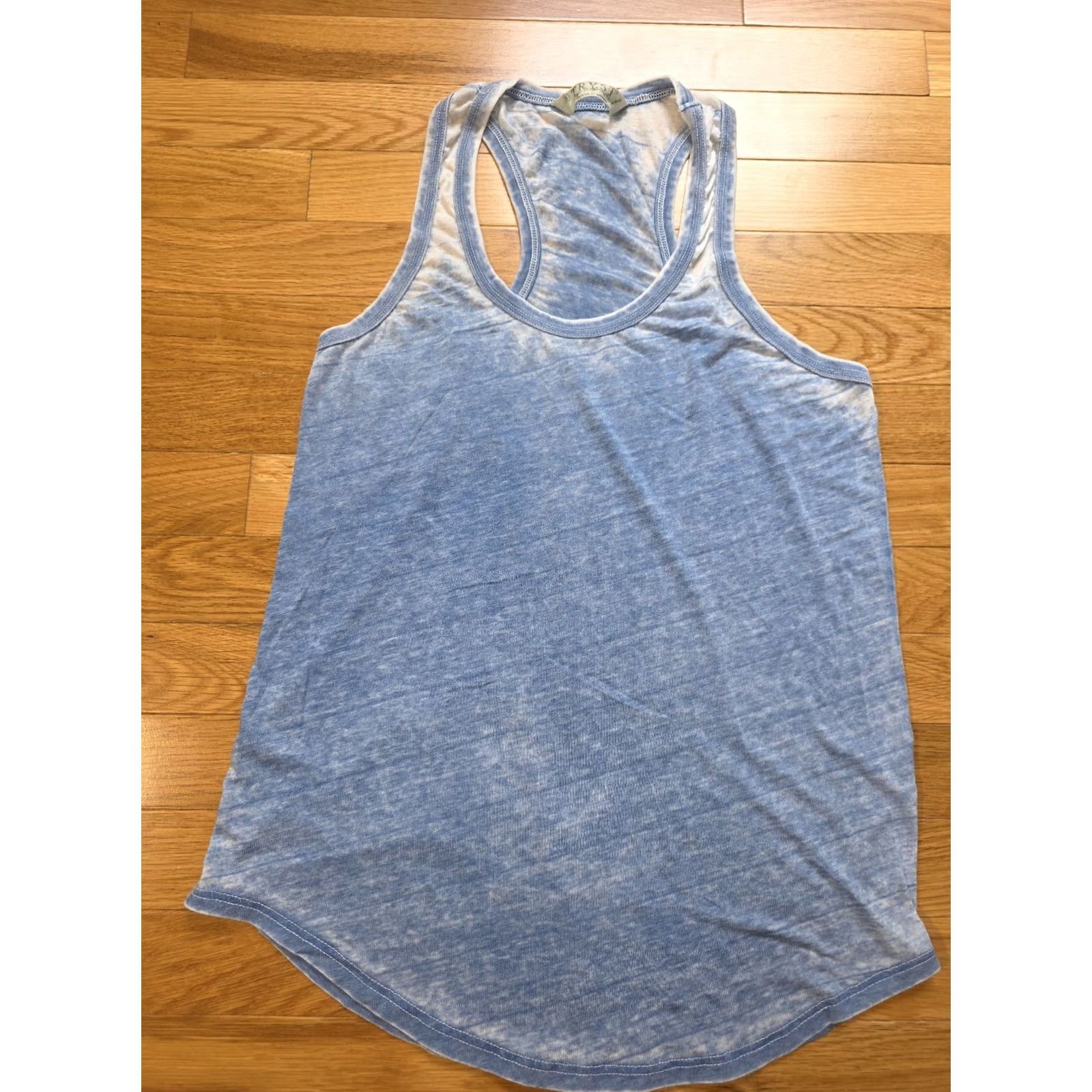 Vintage Tryst Tank Top Racerback Blue/White Tie Dyed Sleeveless Size S Women Tunic Relaxed Breathable Lightweight Size S / US 4 / IT 40 - 5 Thumbnail