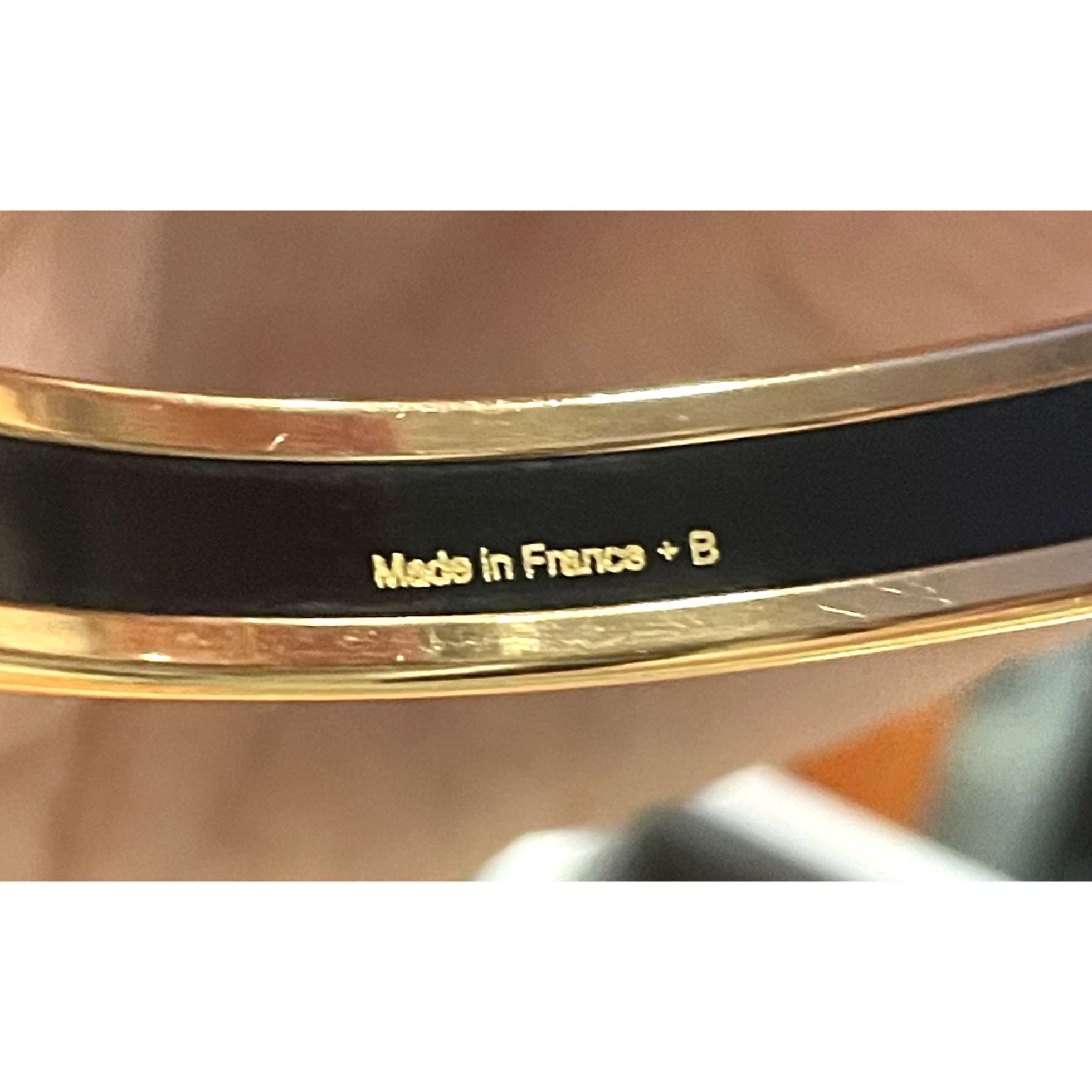 Hermes Hermès Paris Enamel & Rose Gold Plated Bangle Bracelet Made Size ONE SIZE - 4 Thumbnail