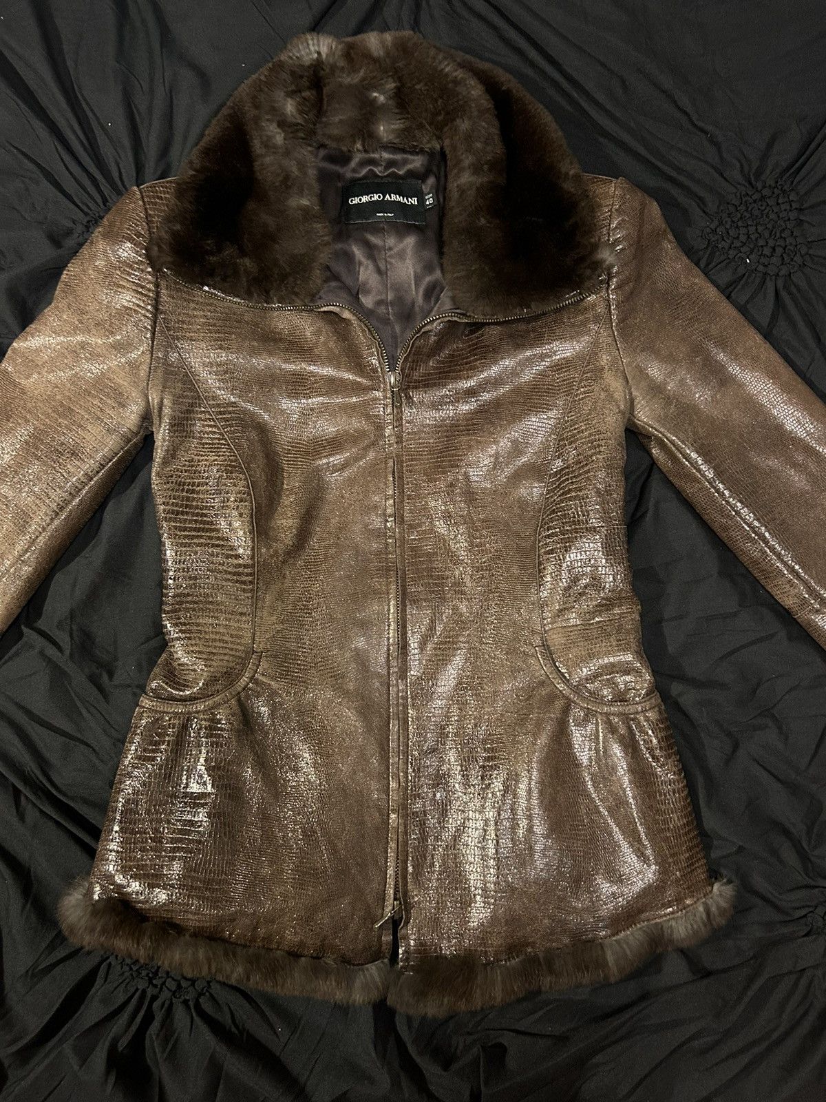 Giorgio Armani Giorgio Armani rabbit fur leather silk y2k Size XS / US 0-2 / IT 36-38 - 1 Thumbnail