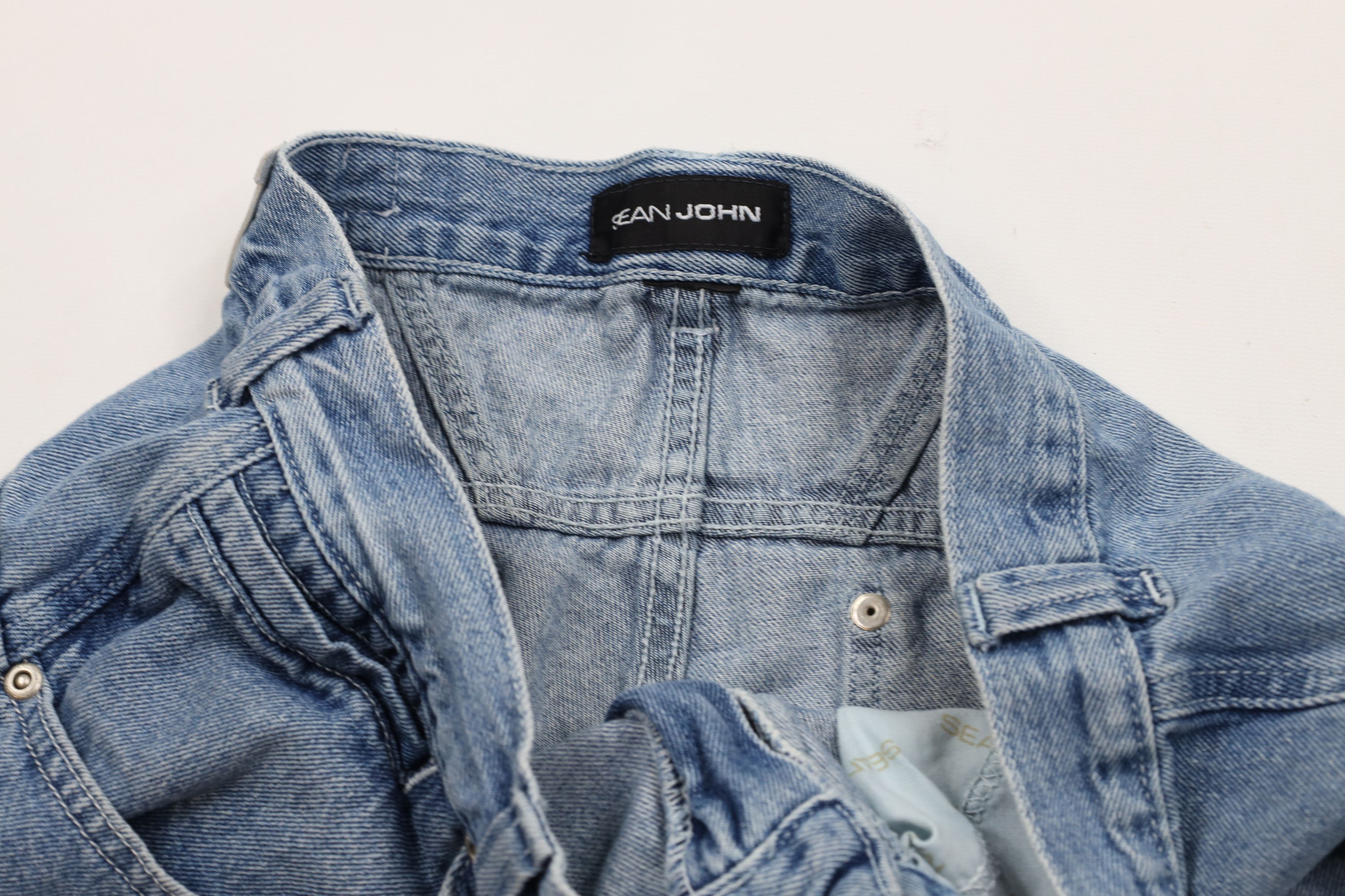 Vintage Vintage 90s Y2K Sean John Baggy Fit Denim Jean Shorts Size US 30 / EU 46 - 8 Thumbnail