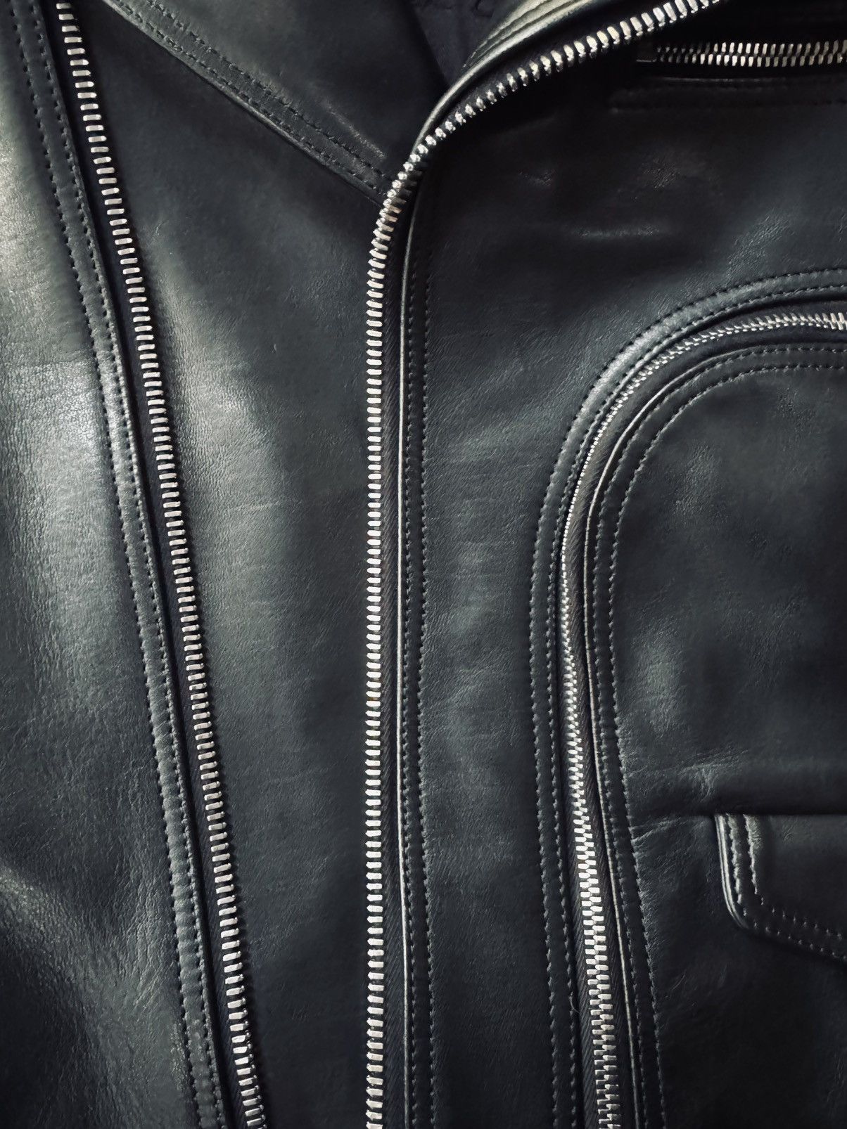 Rick Owens Final Drop | SL BAUHAUS STOOGES 50 Horse Leather Vest Black Size US M / EU 48-50 / 2 - 8 Thumbnail