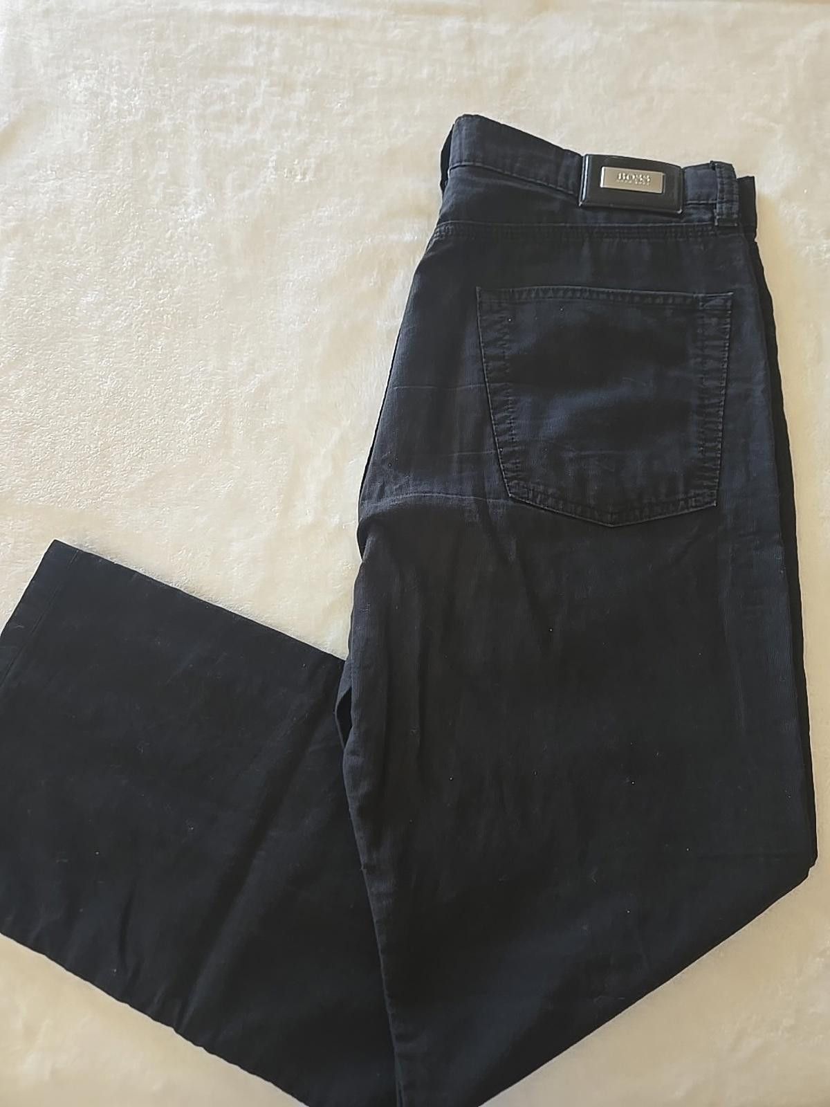 Hugo Boss HUGO BOSS Black Alabama Straight Leg 100% Cotton Pants 36x32 Size US 36 / EU 52 - 1 Thumbnail
