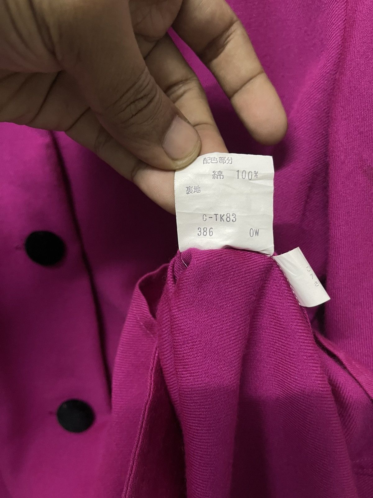 Yves Saint Laurent 1990s YVES SAINT LAURENT MAGENTA BLOUSE VELVET COLLAR RARE Size M / US 6-8 / IT 42-44 - 15 Thumbnail