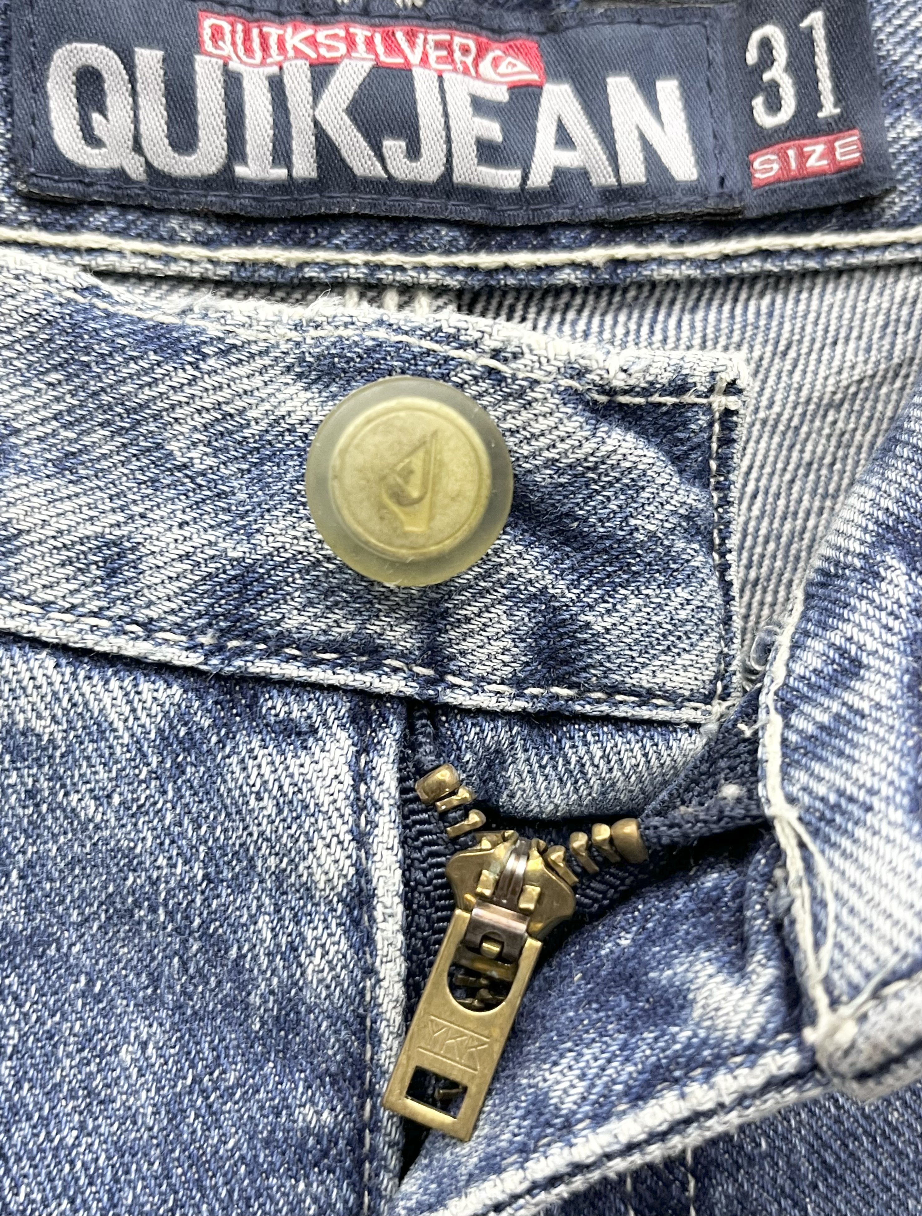 Quiksilver × Vintage 🌊Vintage 90’s QUIKSILVER Carpenter Relaxed Fit Baggy Denim Size US 30 / EU 46 - 11 Thumbnail