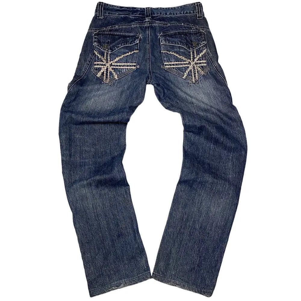 Hysteric Glamour 2000's Hillion Flared Seawash Hirako Stitch Jeans Size US 31 - 13 Thumbnail