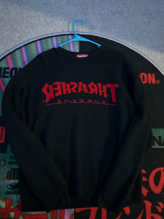 Supreme Supreme x Thrasher Knitted Sweater | Grailed