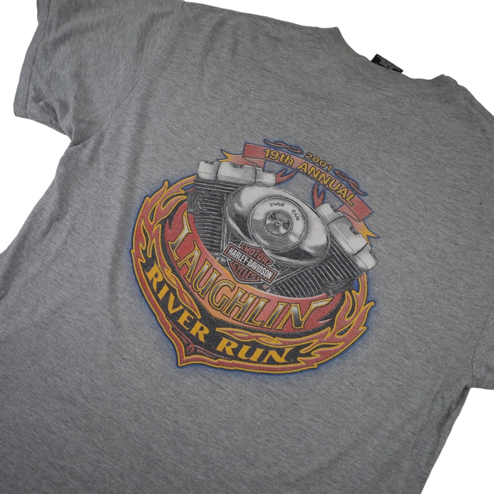 Harley Davidson × Vintage Vintage Y2k Harley Davidson Laughlin Rive Run Graphic T Size US L / EU 52-54 / 3 - 10 Thumbnail