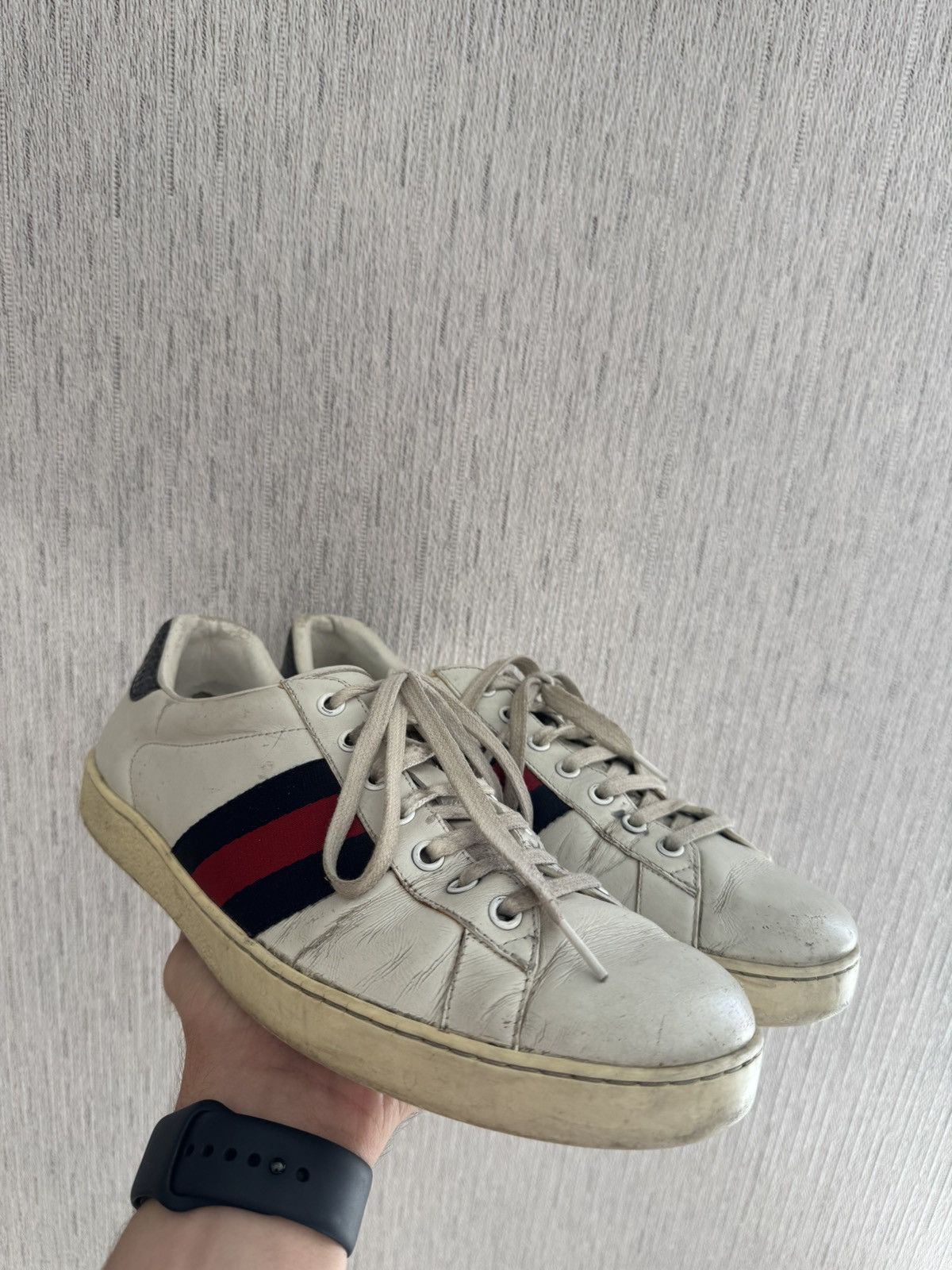 Gucci × Vintage Gucci Ace Low Top Sneakers Size US 9 / EU 42 - 1 Thumbnail