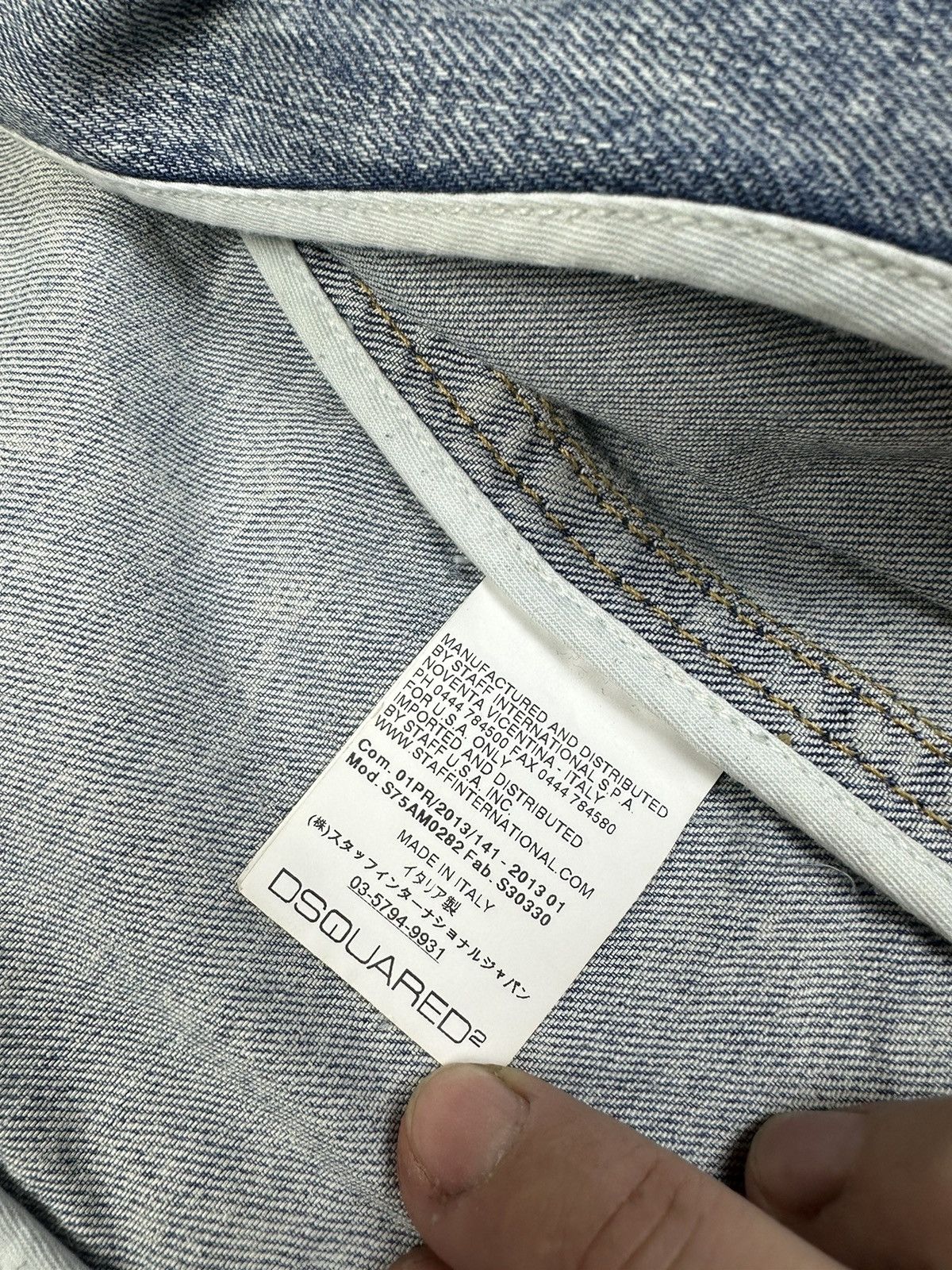 Dsquared2 Dsquared2 Washed blue Denim Navy Bike Jaket Size S / US 4 / IT 40 - 6 Thumbnail