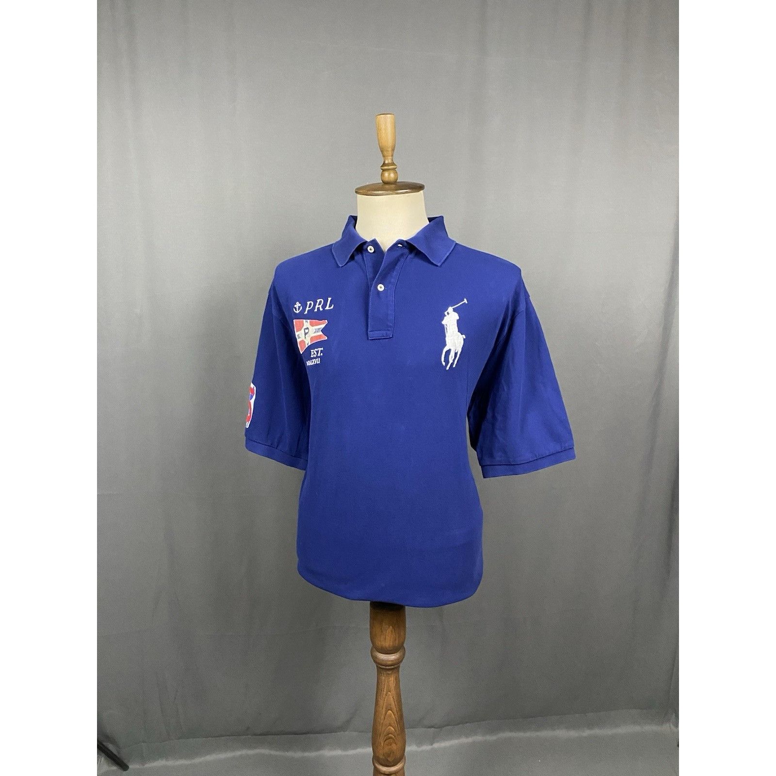 Polo Ralph Lauren Polo Ralph Lauren Big Logo Men's Dark Blue Polo T-Shirt Size Size US XXL / EU 58 / 5 - 2 Thumbnail