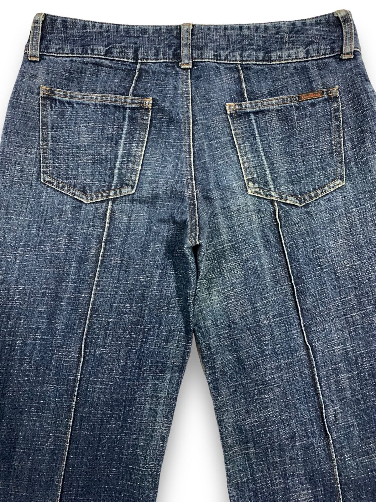 Japanese Brand Vintage Camel Road Faded Wash Flare Bell Bottom Panel Jeans Size US 31 - 10 Thumbnail