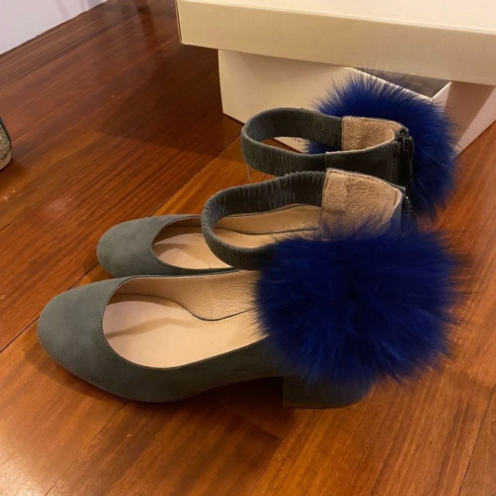 The Unbranded Brand Cecelia New York Liv INK Fox Fur Block Heel Dress Pump Size US 6.5 / IT 36.5 - 5 Thumbnail