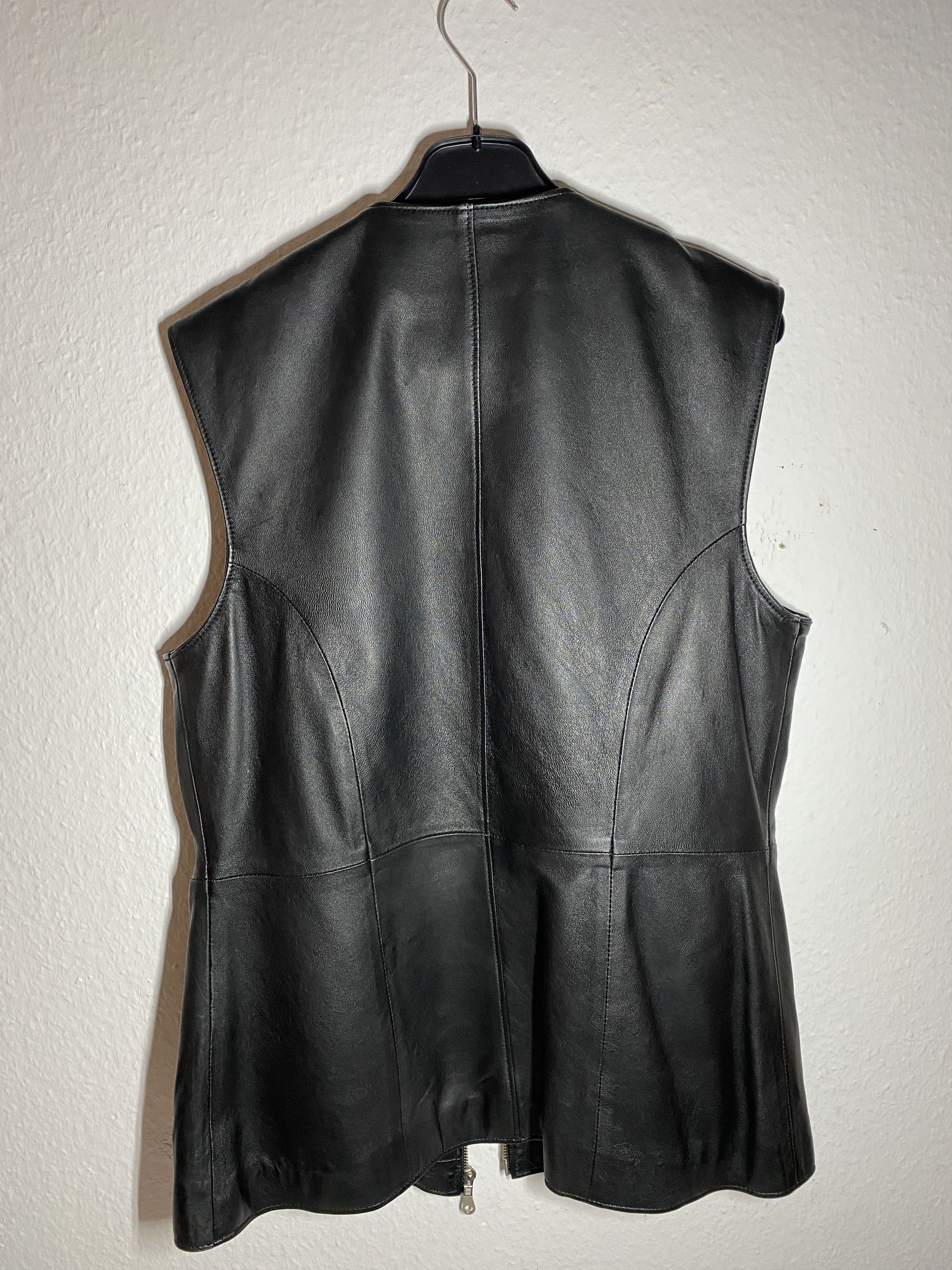 Vintage Gino Ginero Leather Waistcoat XL Size US XL / EU 56 / 4 - 4 Thumbnail