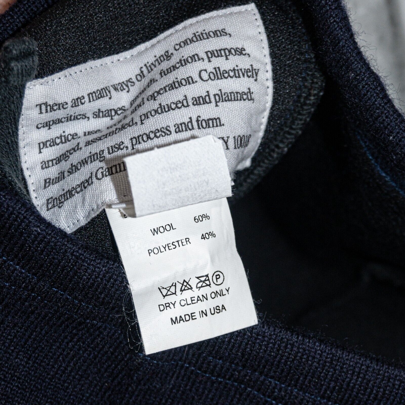 Engineered Garments ENGINEERED GARMENTS NY Wool Poly Knit Cropped Pant Navy Size 30" / US 8 / IT 44 - 6 Thumbnail