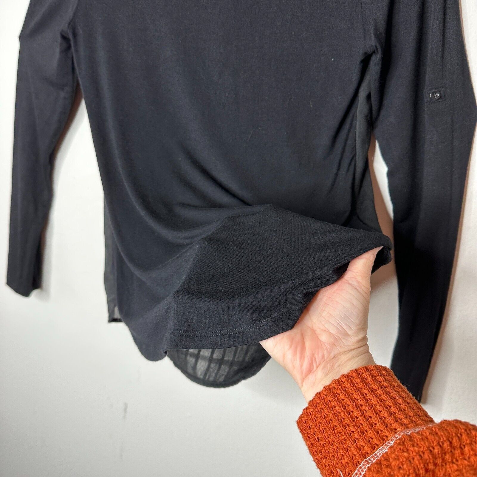 Other Skies Are Blue Black Stripe Pockets Long Sleeve Blouse XS Size XS / US 0-2 / IT 36-38 - 7 Thumbnail